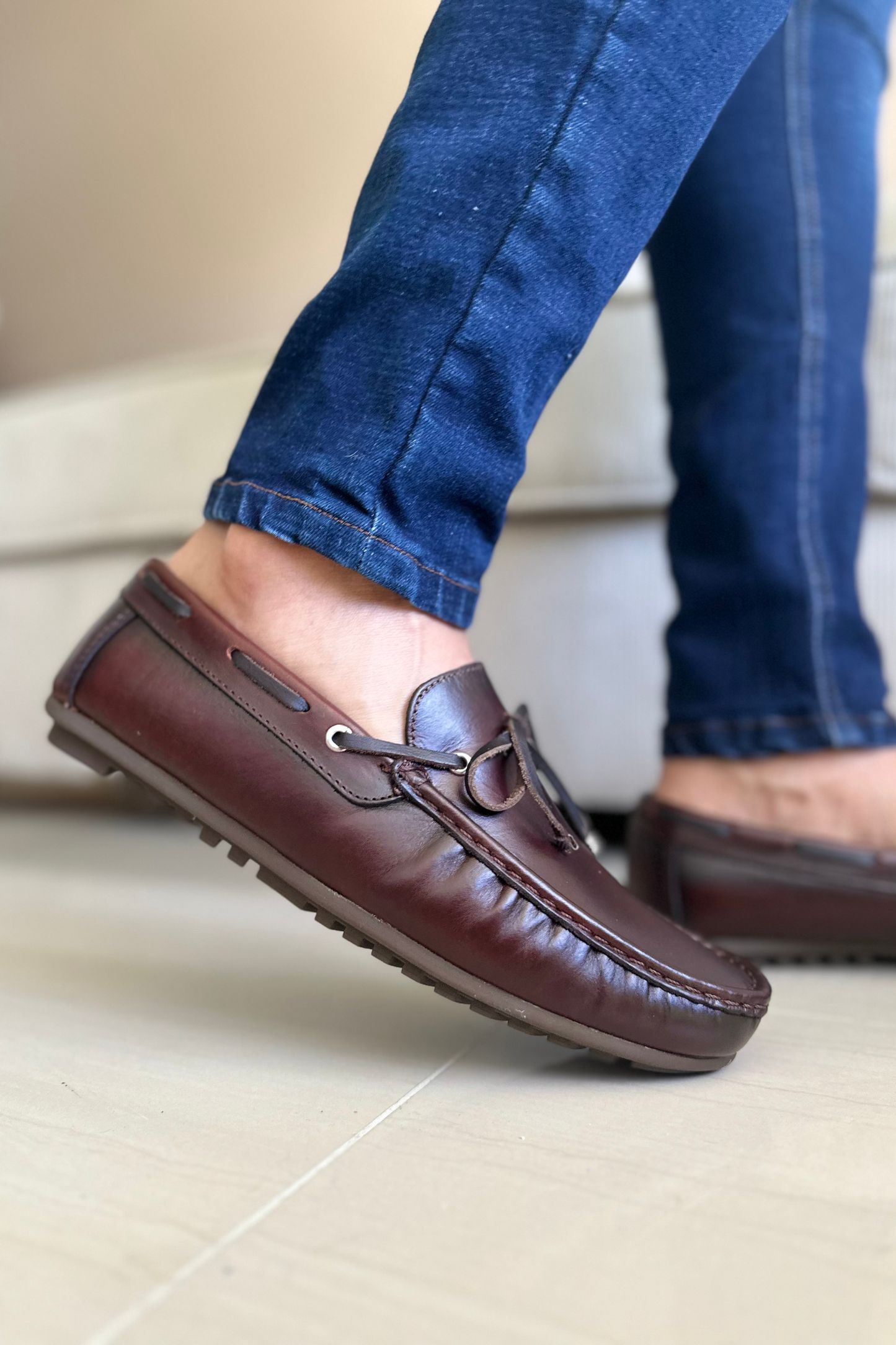MOCASINES BROAD - PARA HOMBRE - EN CUERO - REF:SKN