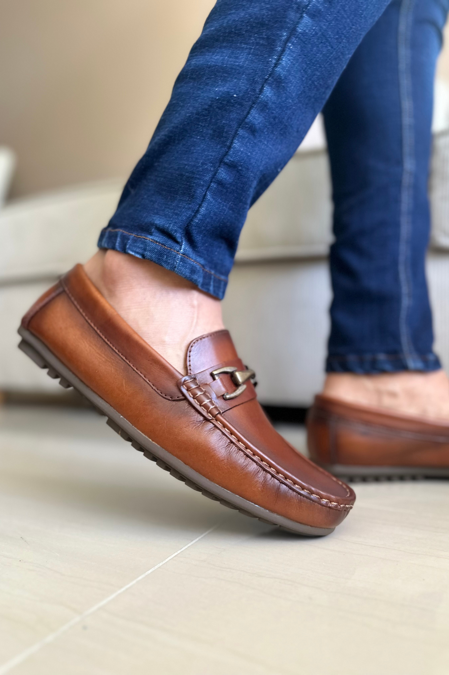 MOCASINES PINA - PARA HOMBRE - EN CUERO - REF: SKN
