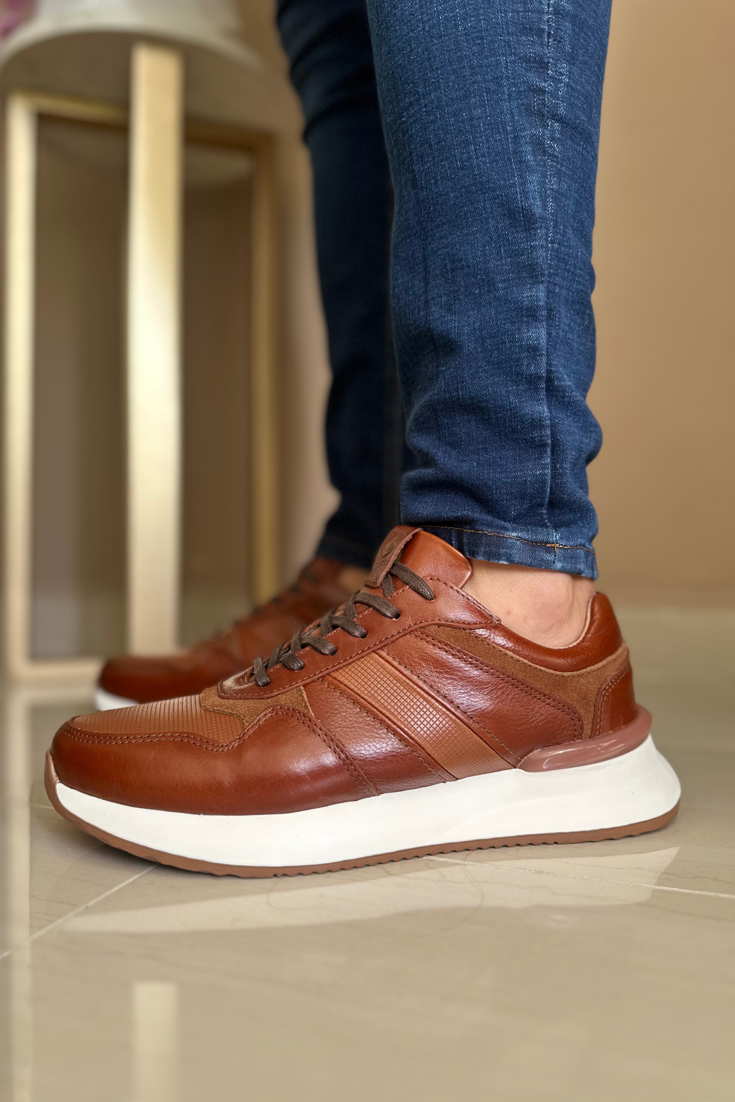 SNEAKER DJANGO - EN CUERO - PARA HOMBRE - REF: 934