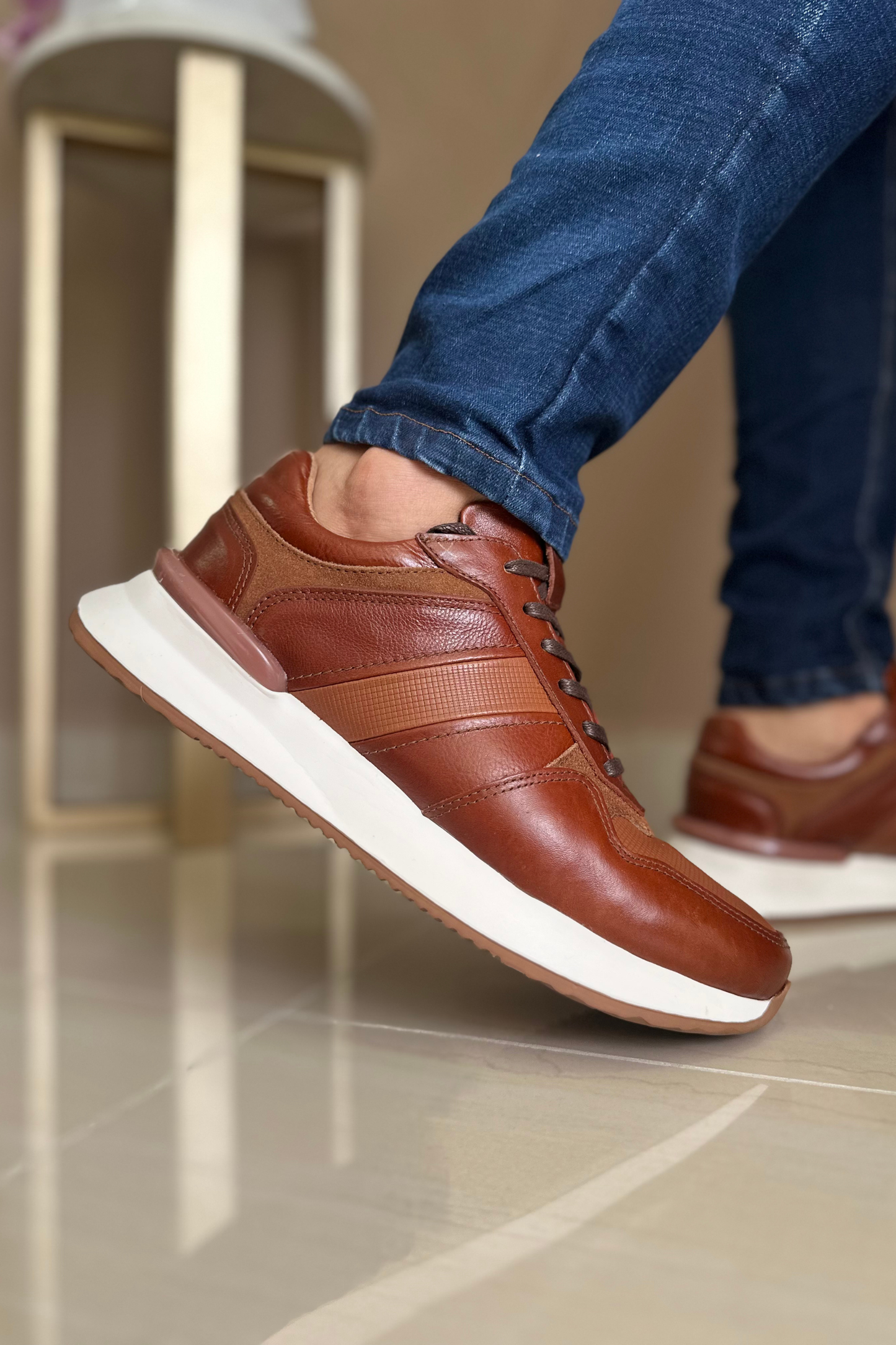 SNEAKER DJANGO - EN CUERO - PARA HOMBRE - REF: 934