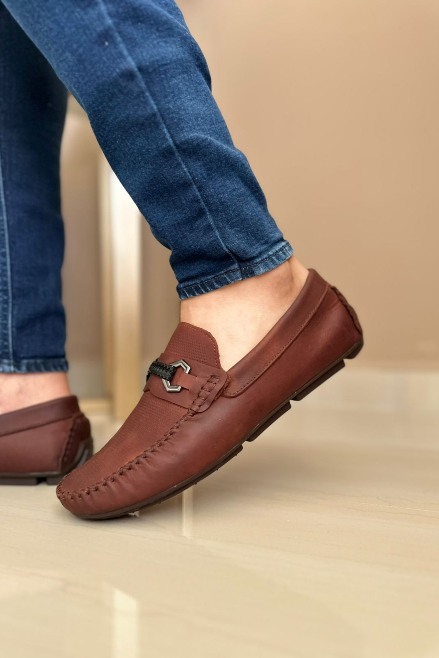 MOCASINES SPEAK - EN CUERO - PARA HOMBRE - REF: ANT 1002