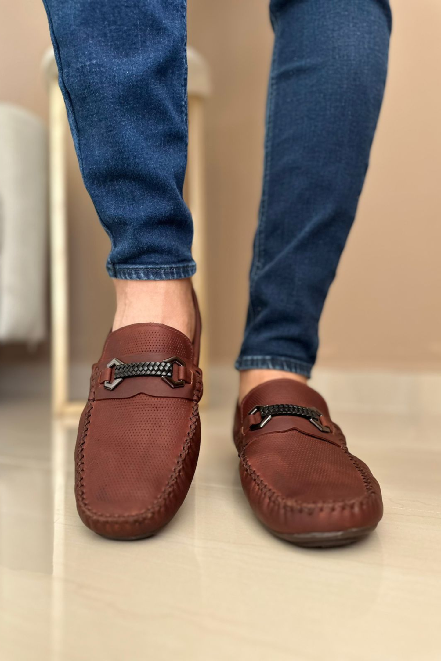 MOCASINES SPEAK - EN CUERO - PARA HOMBRE - REF: ANT 1002