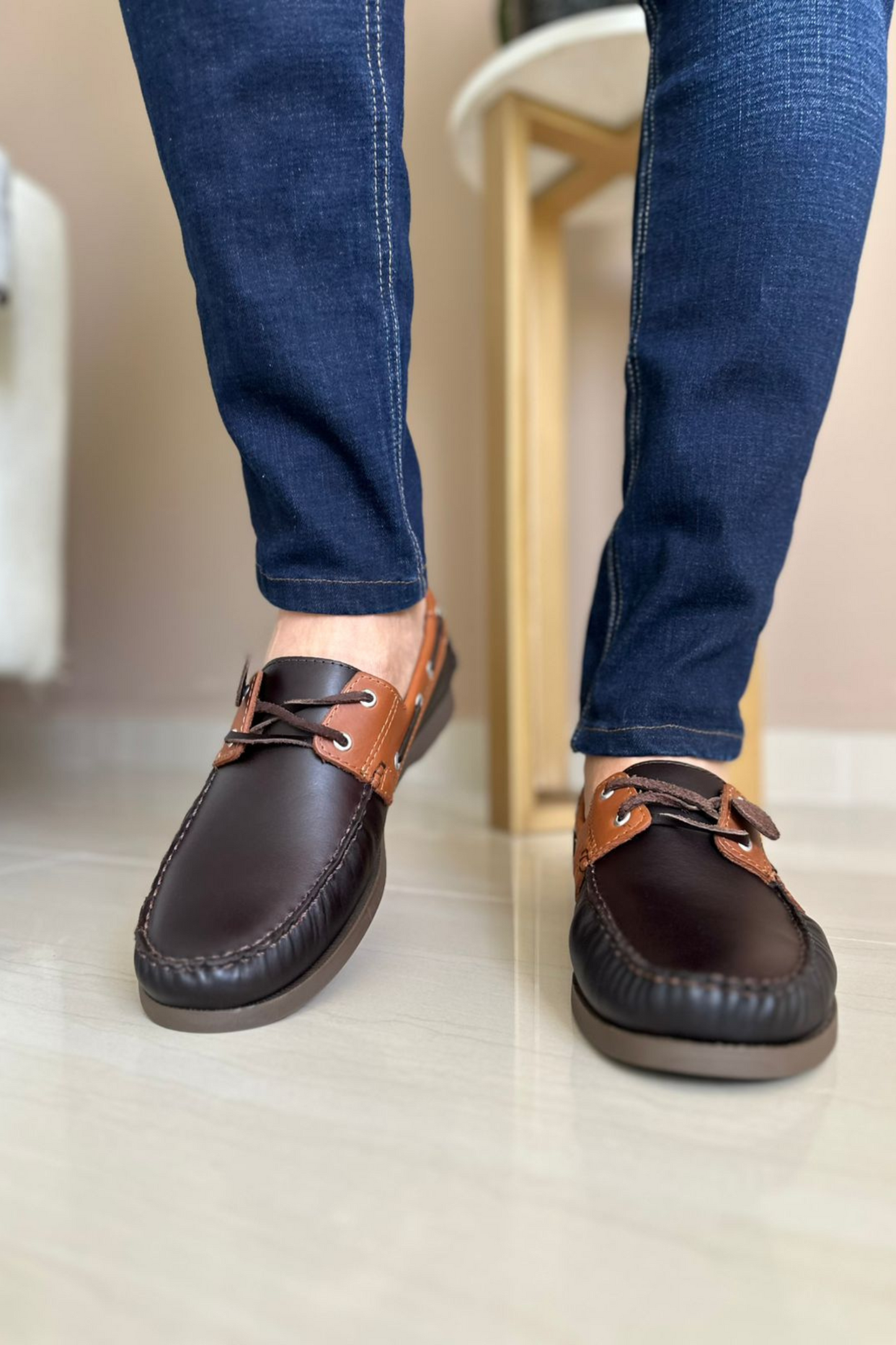 APACHES MILO - PARA HOMBRE- EN CUERO: REF: 731 HAMP CAFÉ