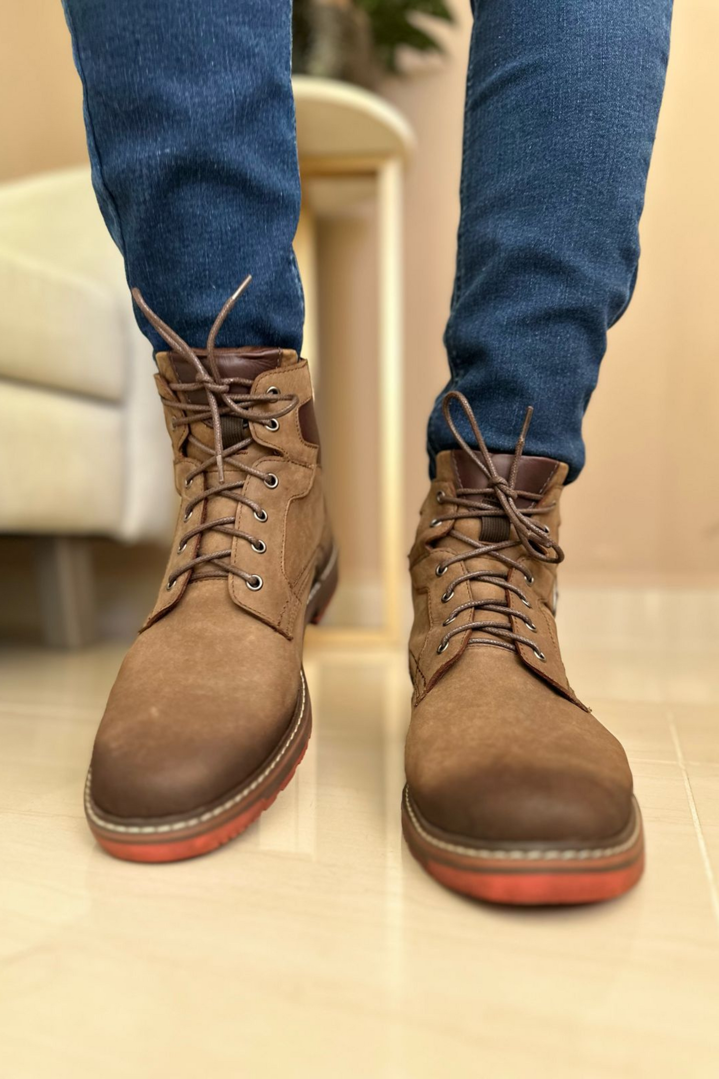 BOTAS GAMBINO - EN CUERO - PARA HOMBRE