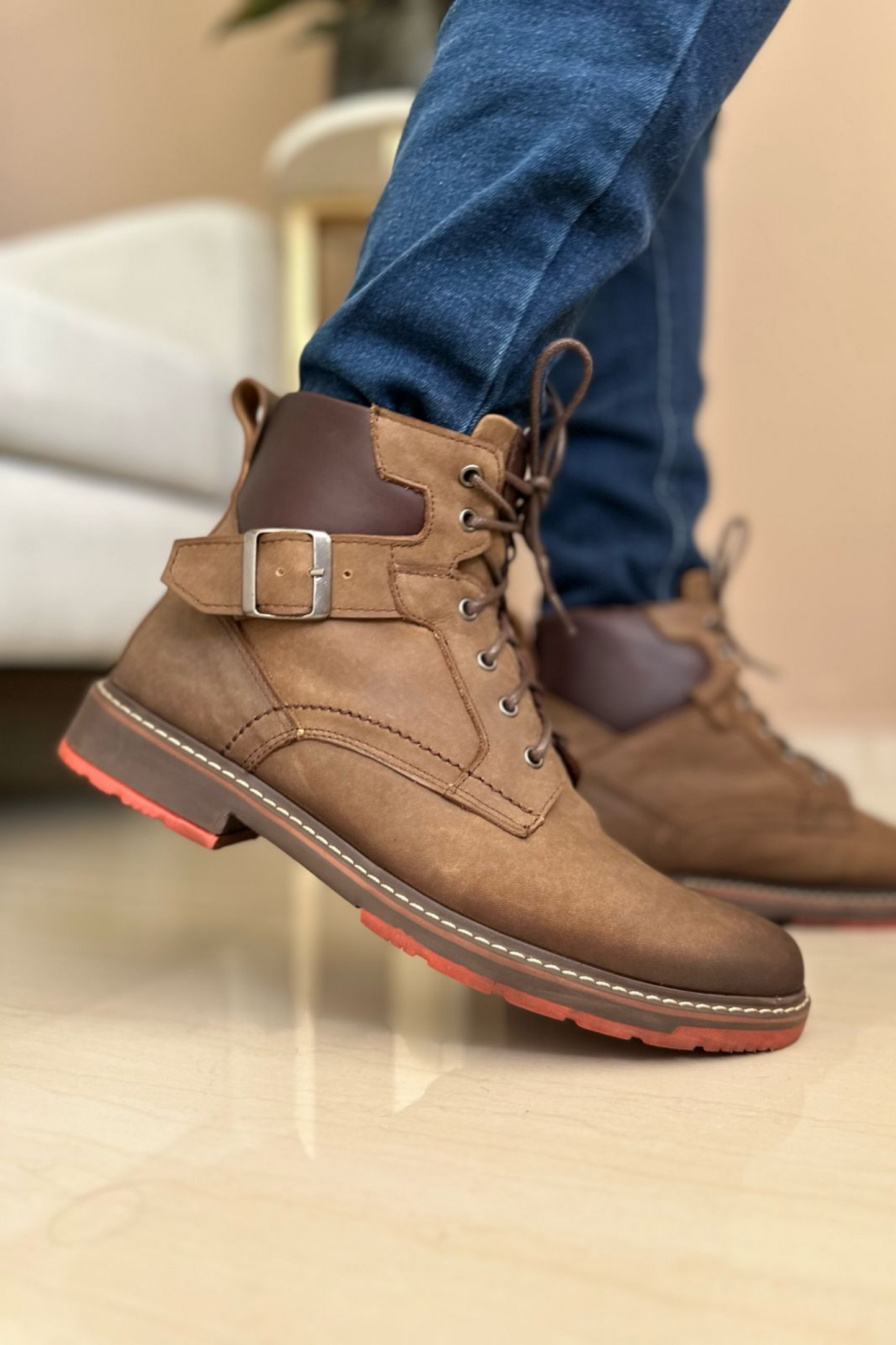BOTAS GAMBINO - EN CUERO - PARA HOMBRE