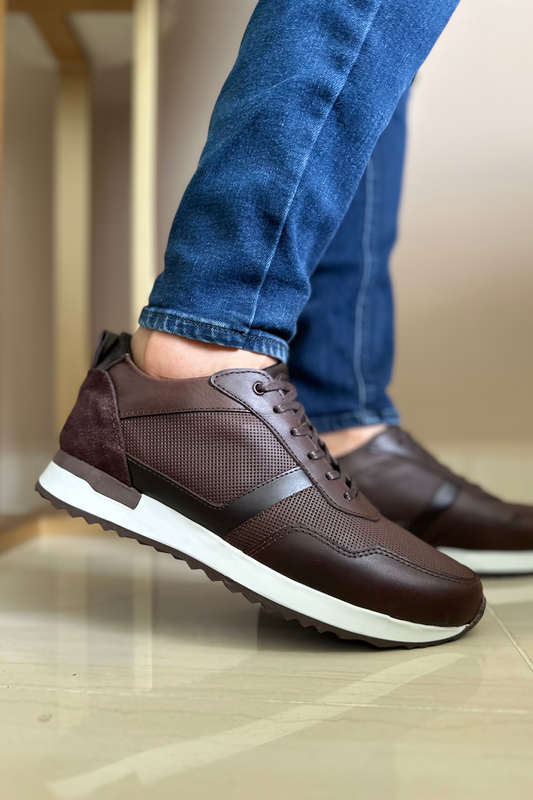 SNEAKER YUNN - EN CUERO - PARA HOMBRE - REF: B44
