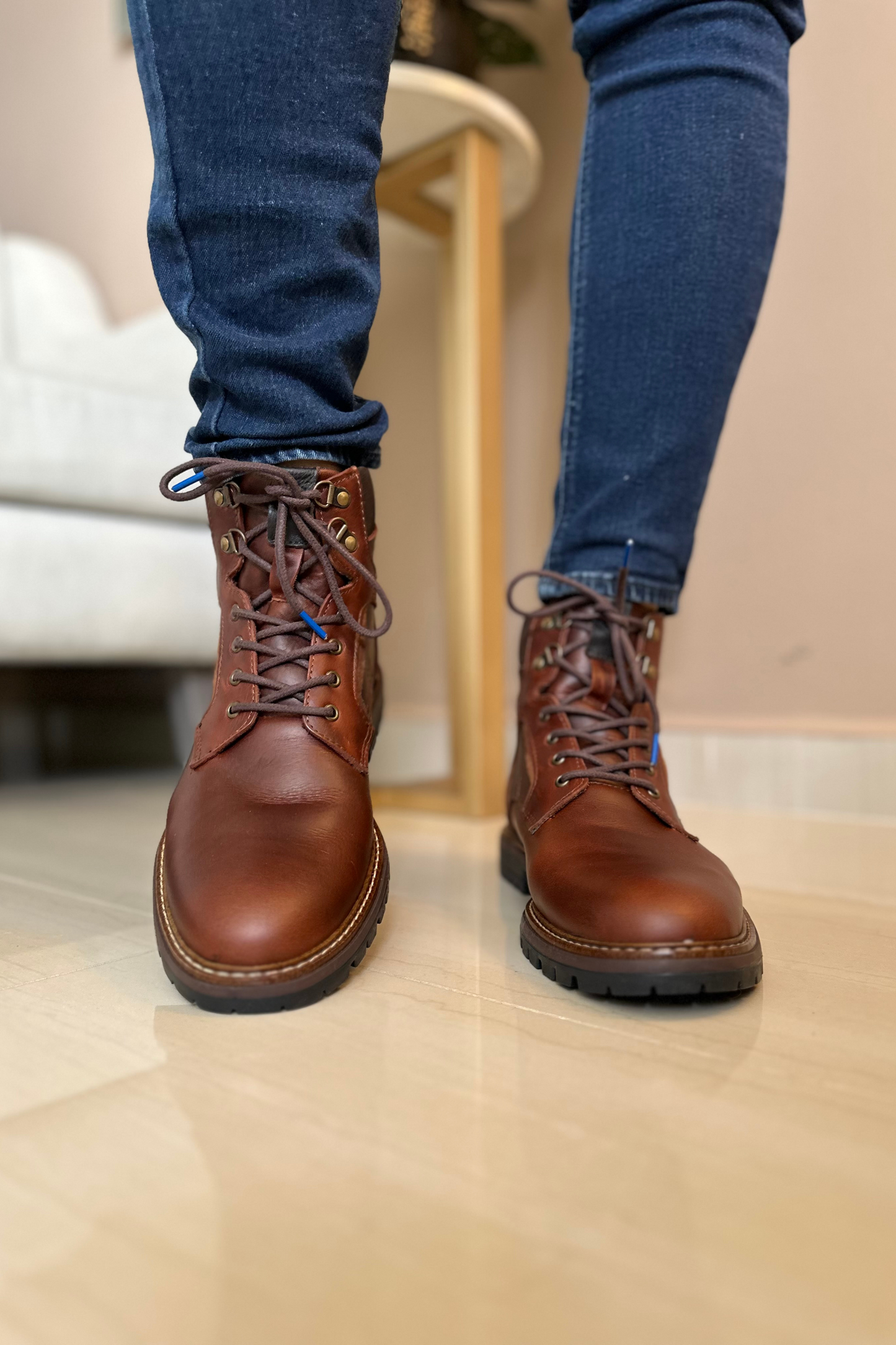 BOTAS TEN - EN CUERO - PARA HOMBRE - REF: CLK 909