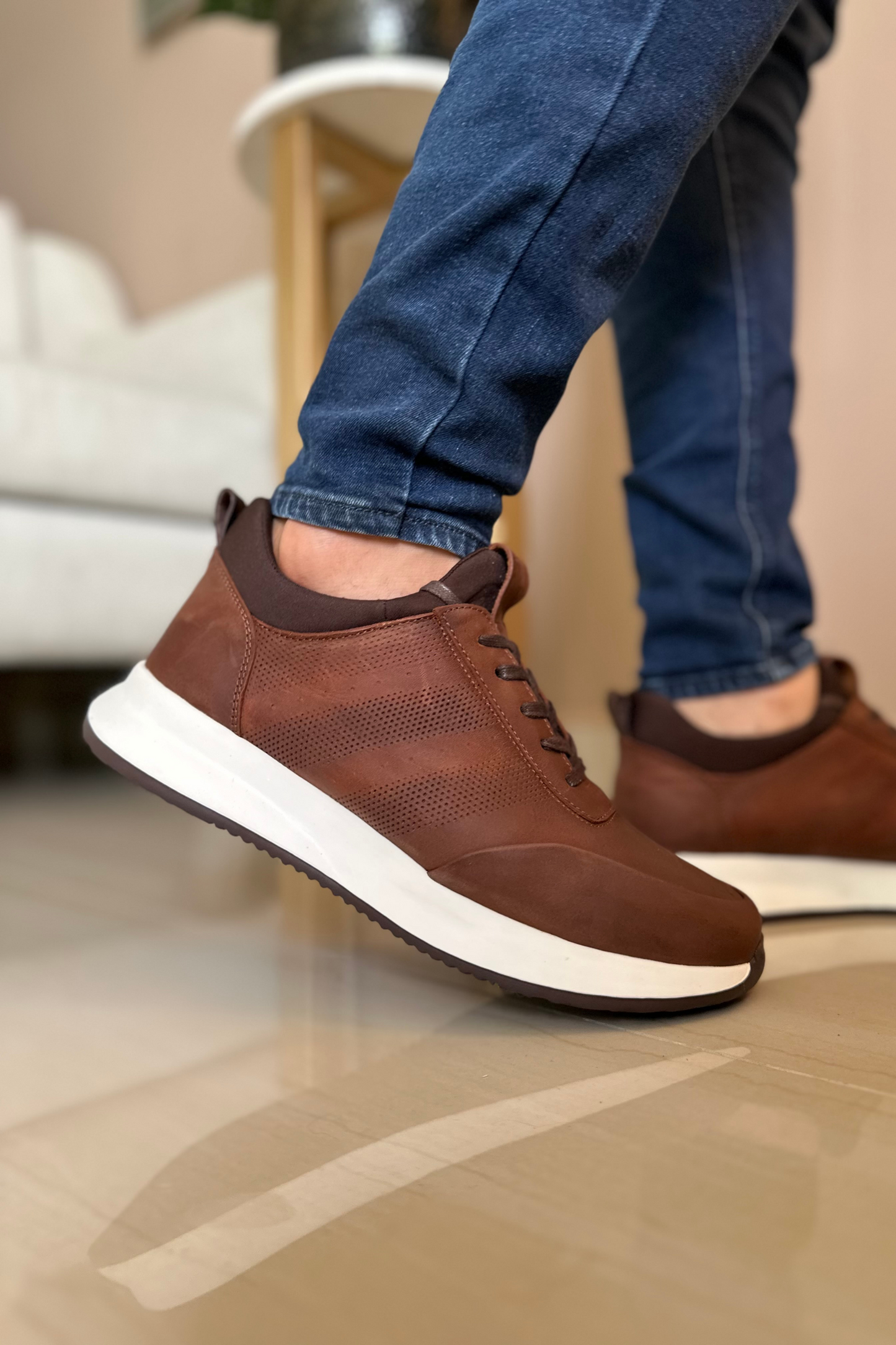 SNEAKERS FISH - EN CUERO - PARA HOMBRE - REF: SPN 3216