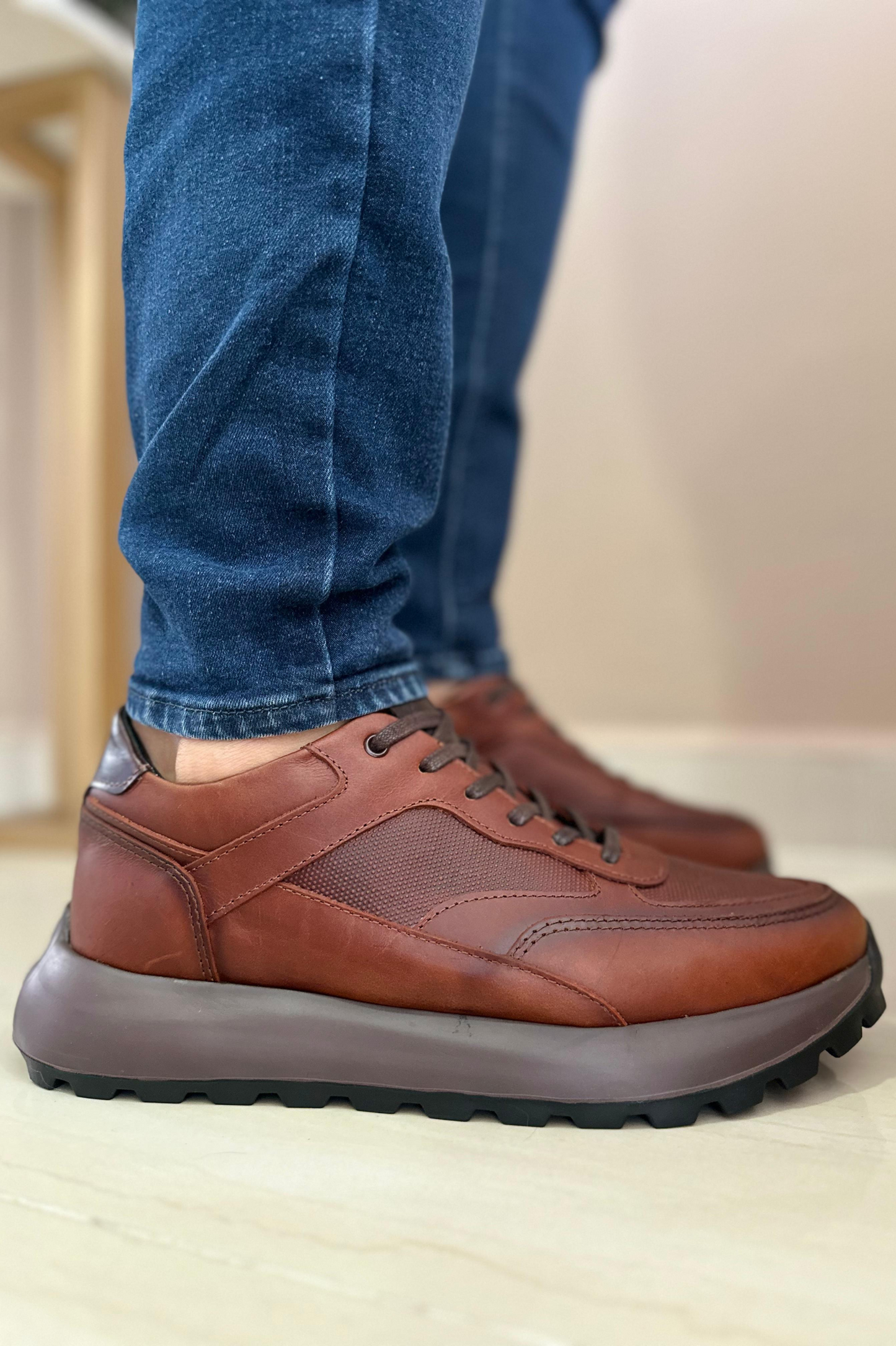 SNEAKERS ROCKO - CUERO SELECTO - PARA HOMBRE - REF: C22