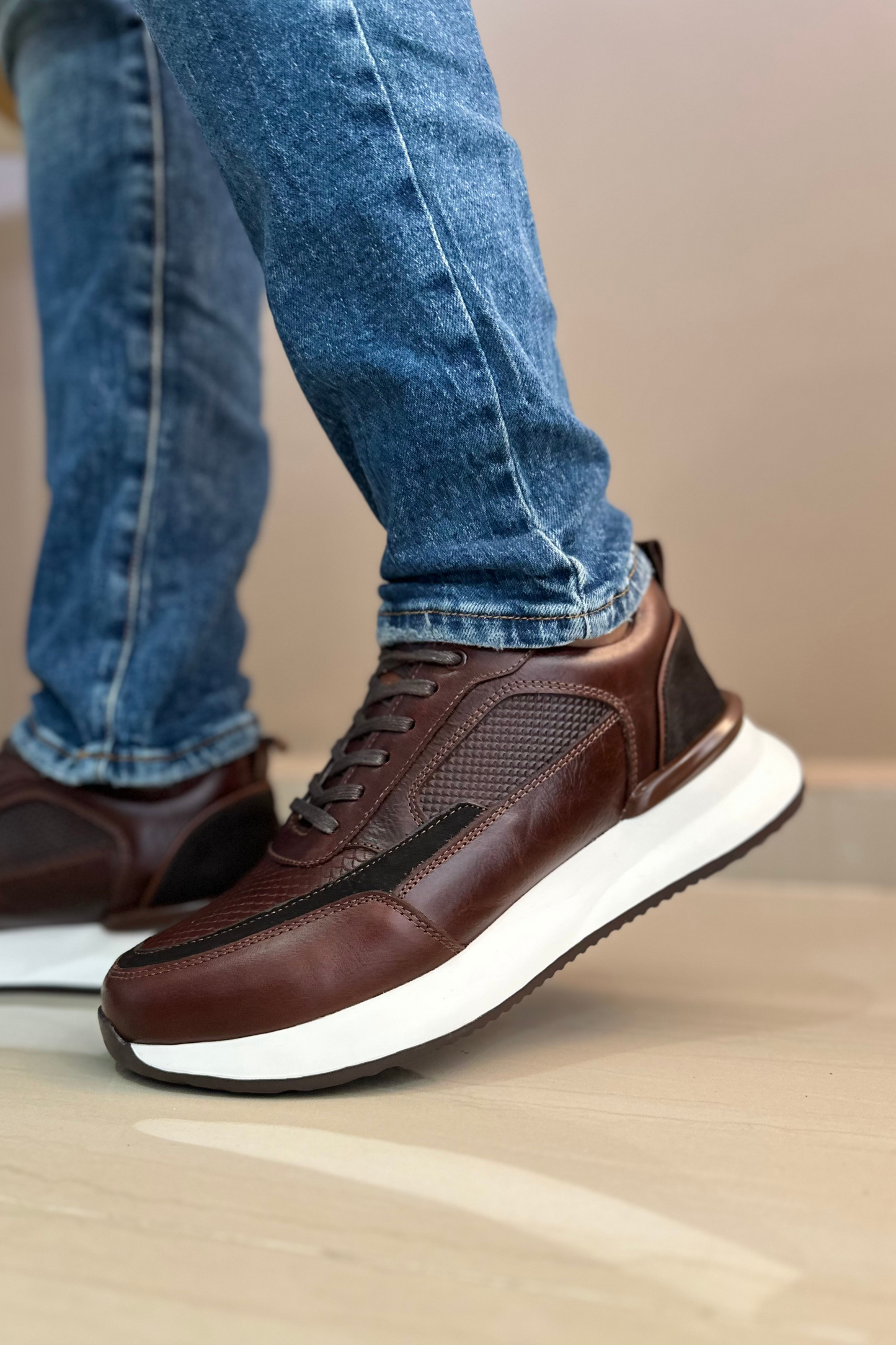 SNEAKERS NICK - PARA HOMBRE - EN CUERO - REF: SPN 3205