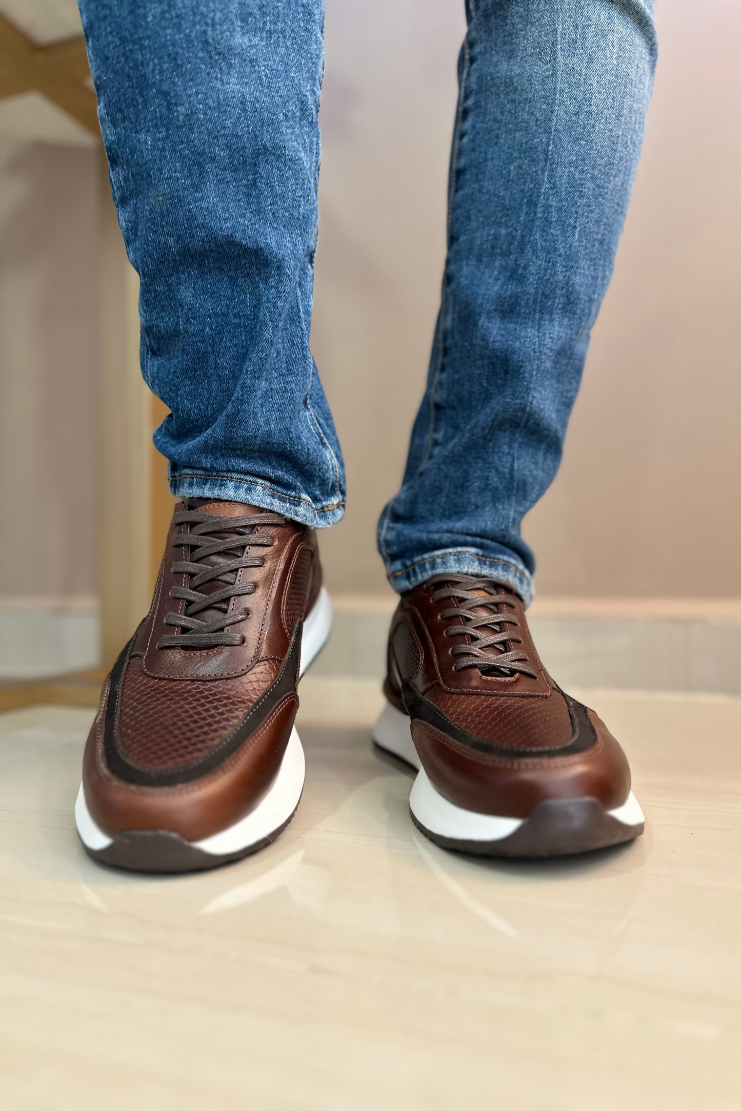SNEAKERS NICK - PARA HOMBRE - EN CUERO - REF: SPN 3205