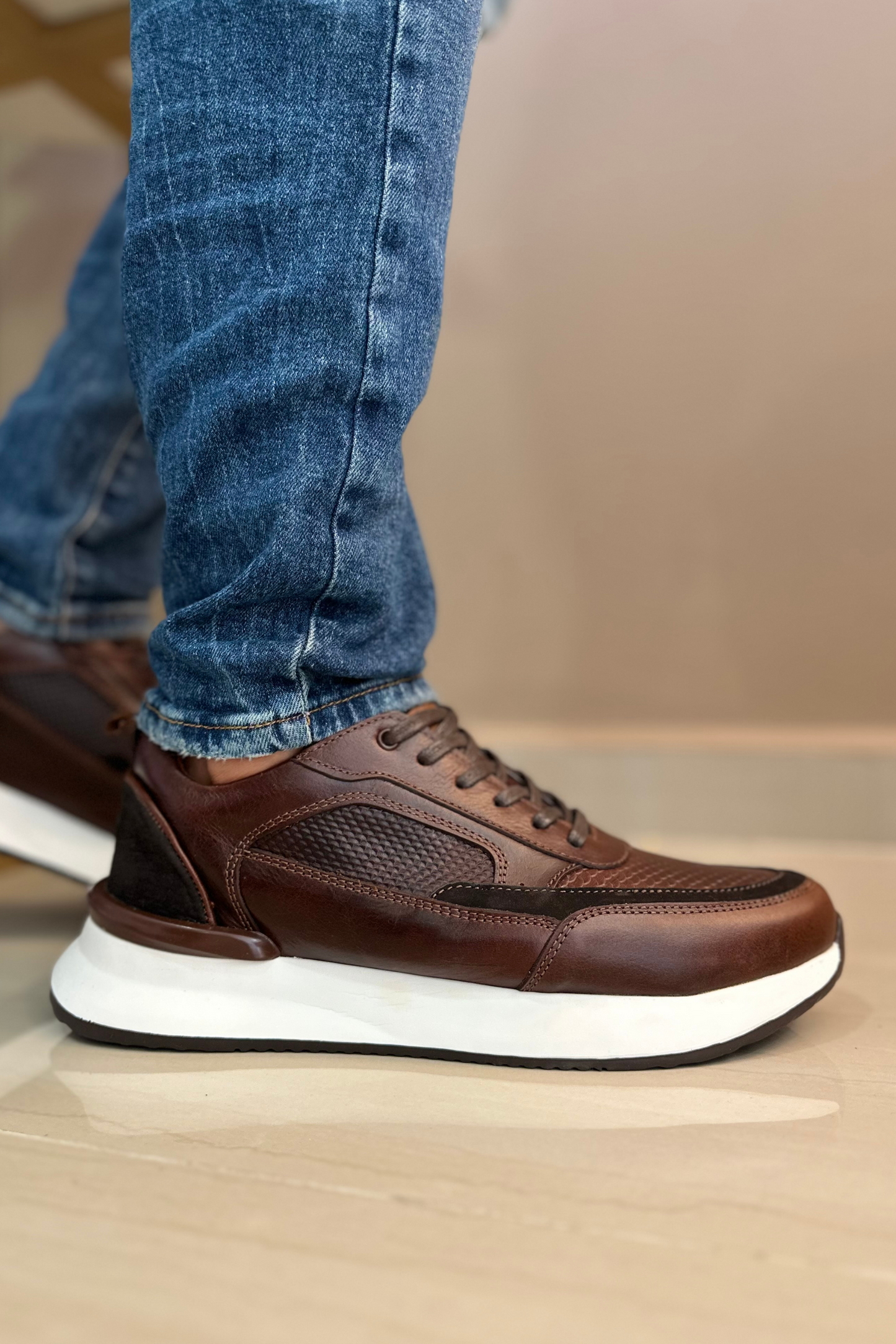 SNEAKERS NICK - PARA HOMBRE - EN CUERO - REF: SPN 3205