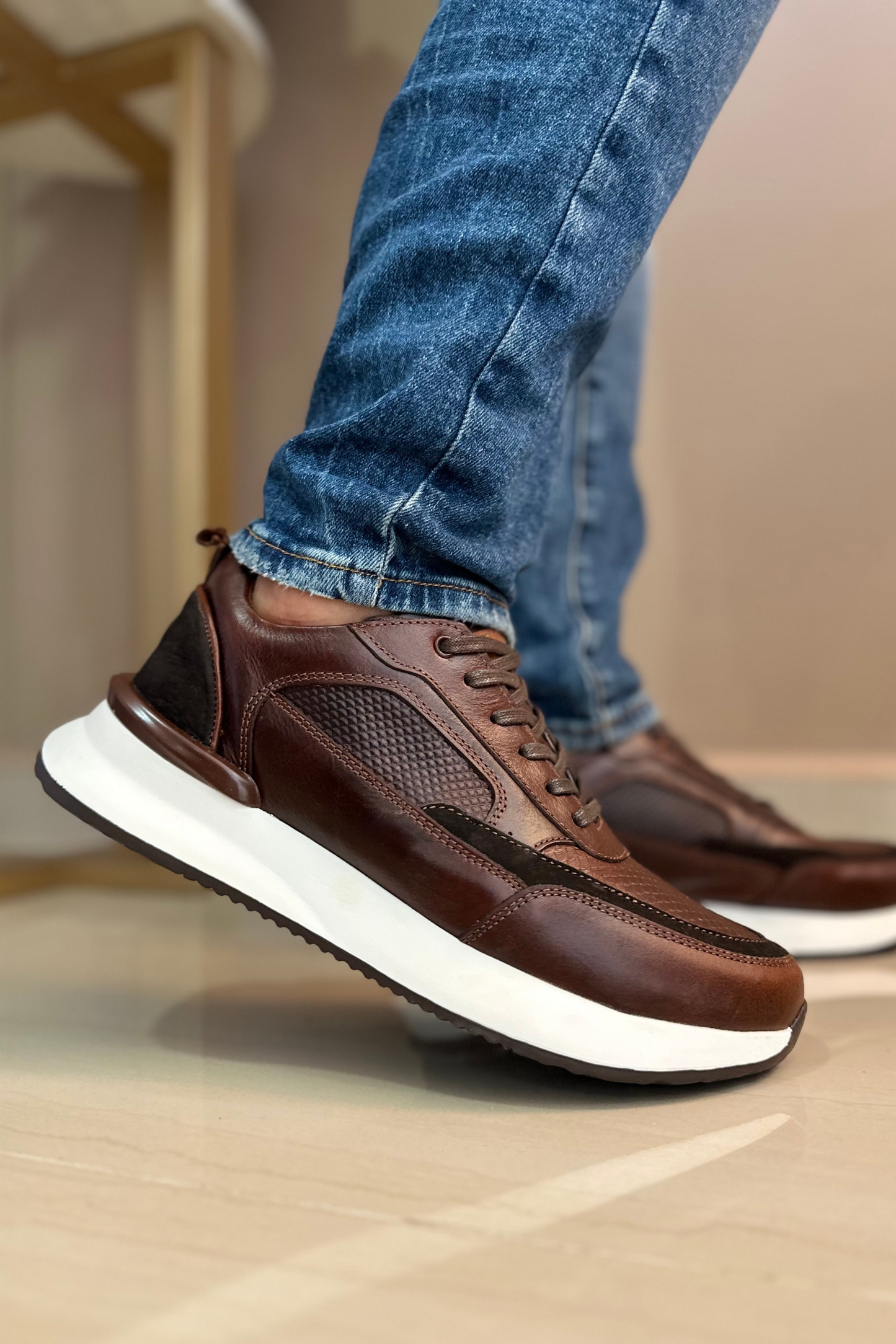 SNEAKERS NICK - PARA HOMBRE - EN CUERO - REF: SPN 3205