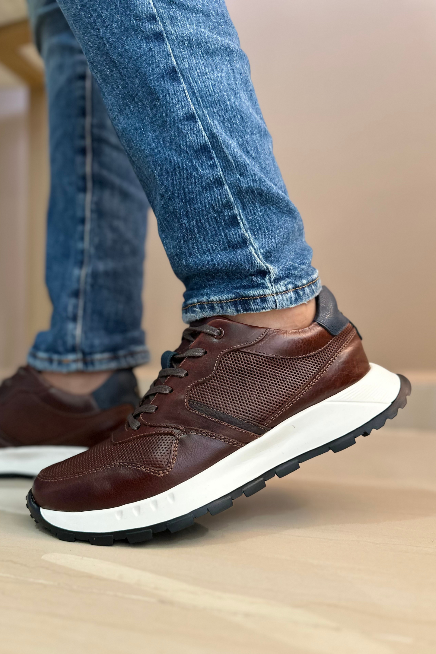 SNEAKER POLTER - EN CUERO - PARA HOMBRE - REF: 3211