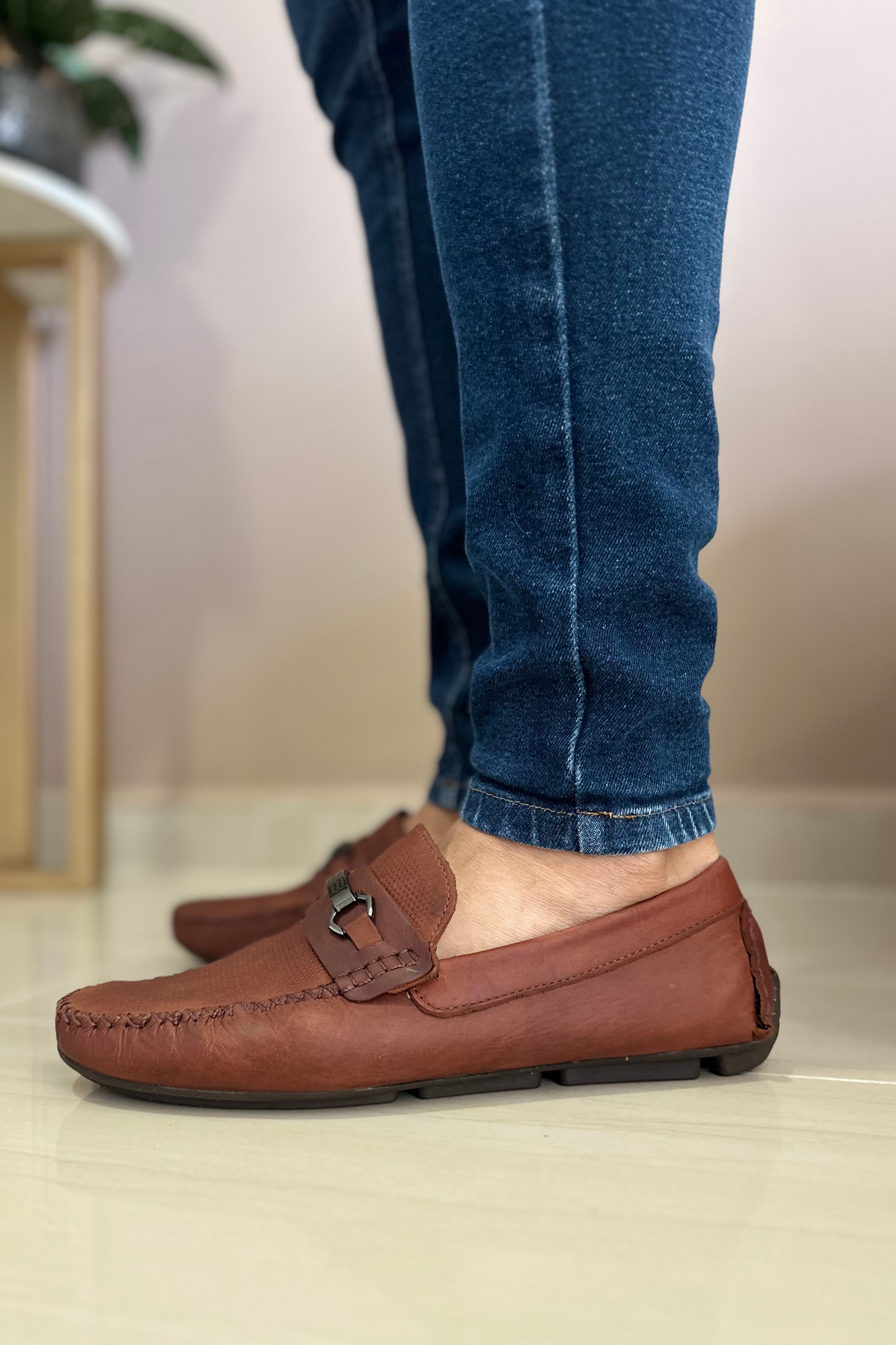 MOCASIN URATO - EN CUERO - PARA HOMBRE - REF: 1002