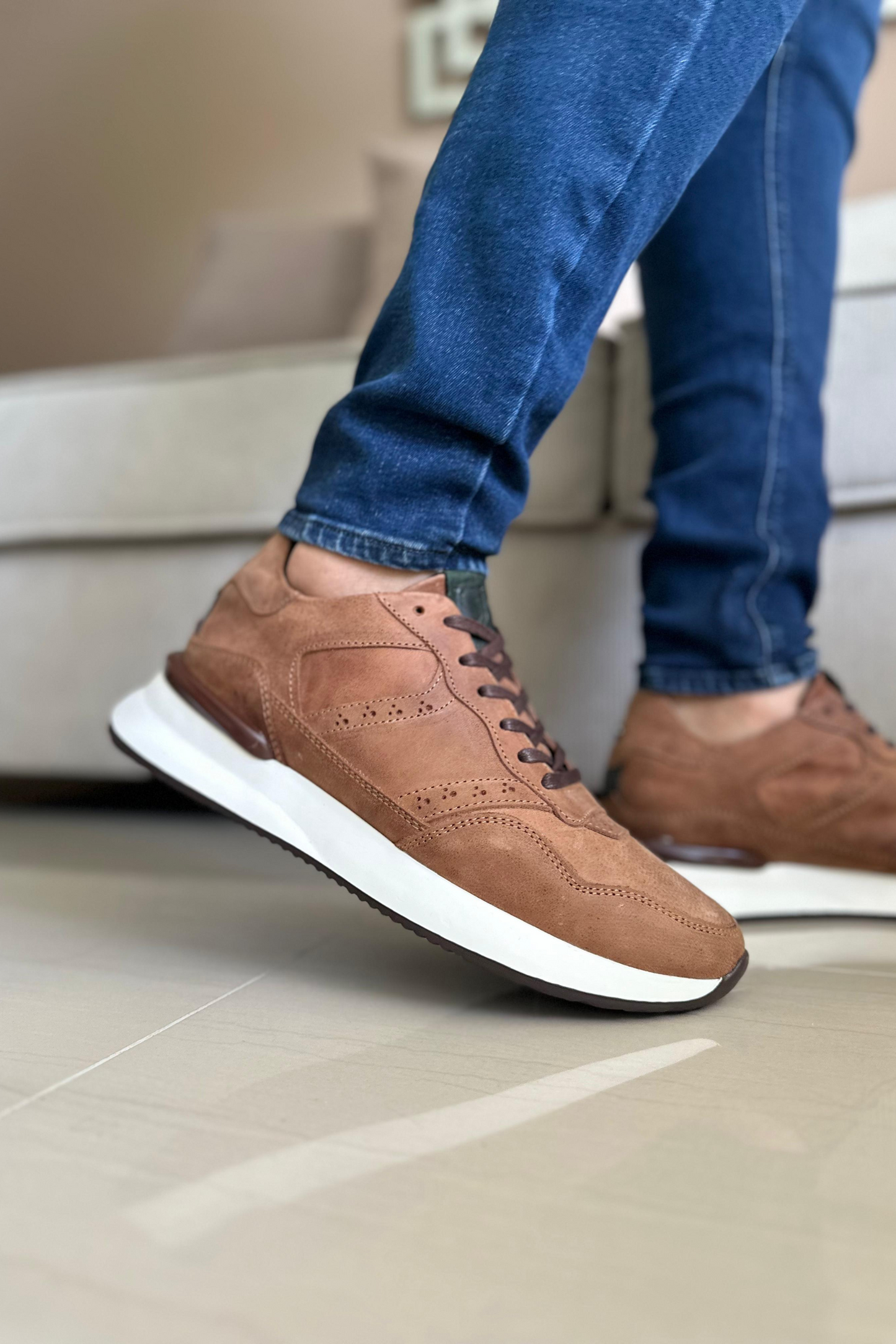 SNEAKERS SKY - PARA HOMBRE - EN CUERO - REF: 3255