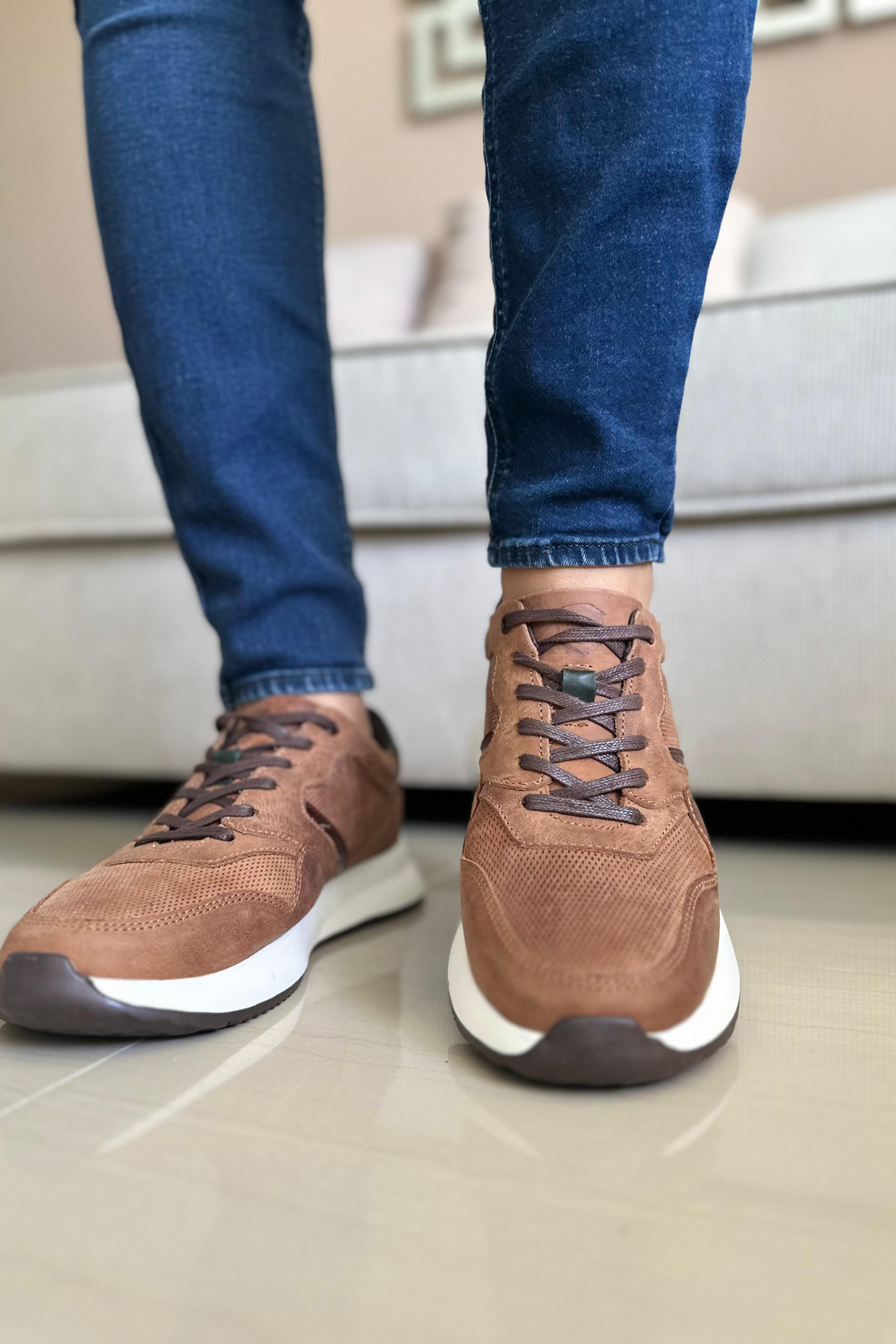 SNEAKER POLTER - EN CUERO - PARA HOMBRE - REF:3211