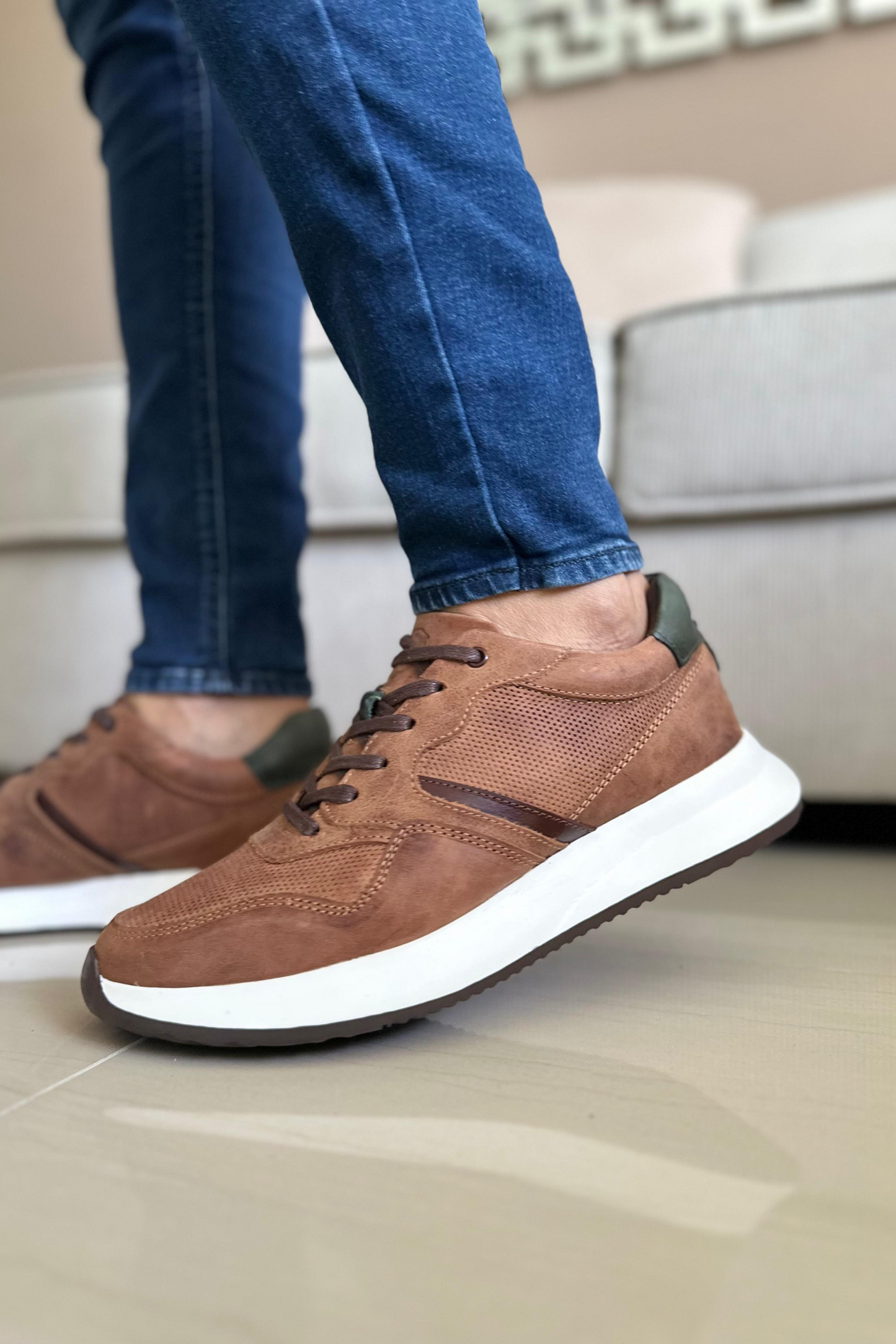 SNEAKER POLTER - EN CUERO - PARA HOMBRE - REF:3211