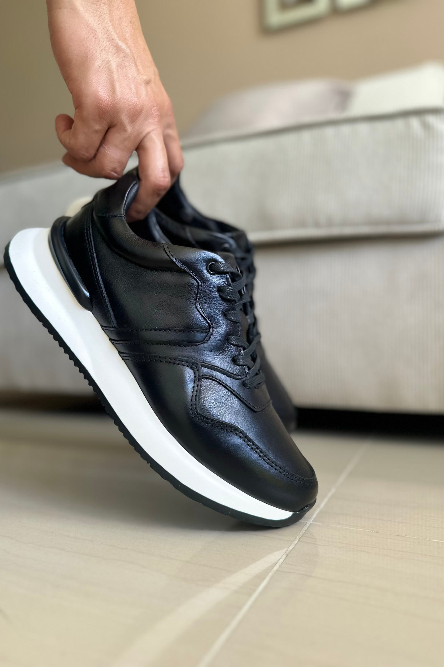 SNEAKER POLTER - EN CUERO - PARA HOMBRE - REF:D19