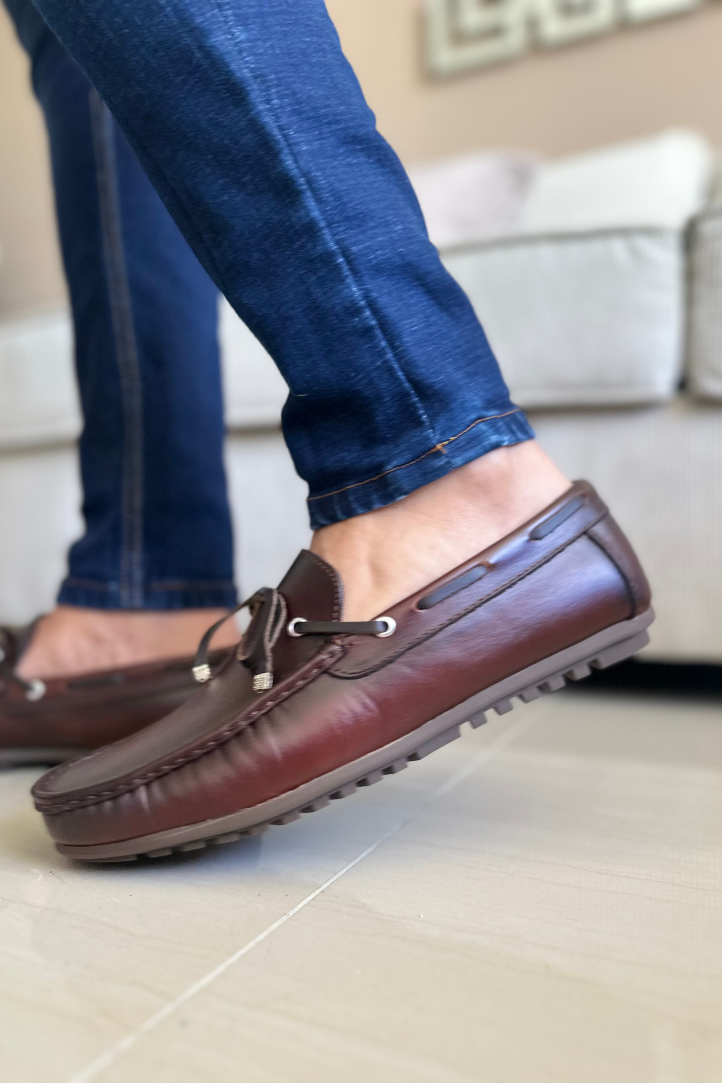 MOCASINES BROAD - PARA HOMBRE - EN CUERO - REF:SKN