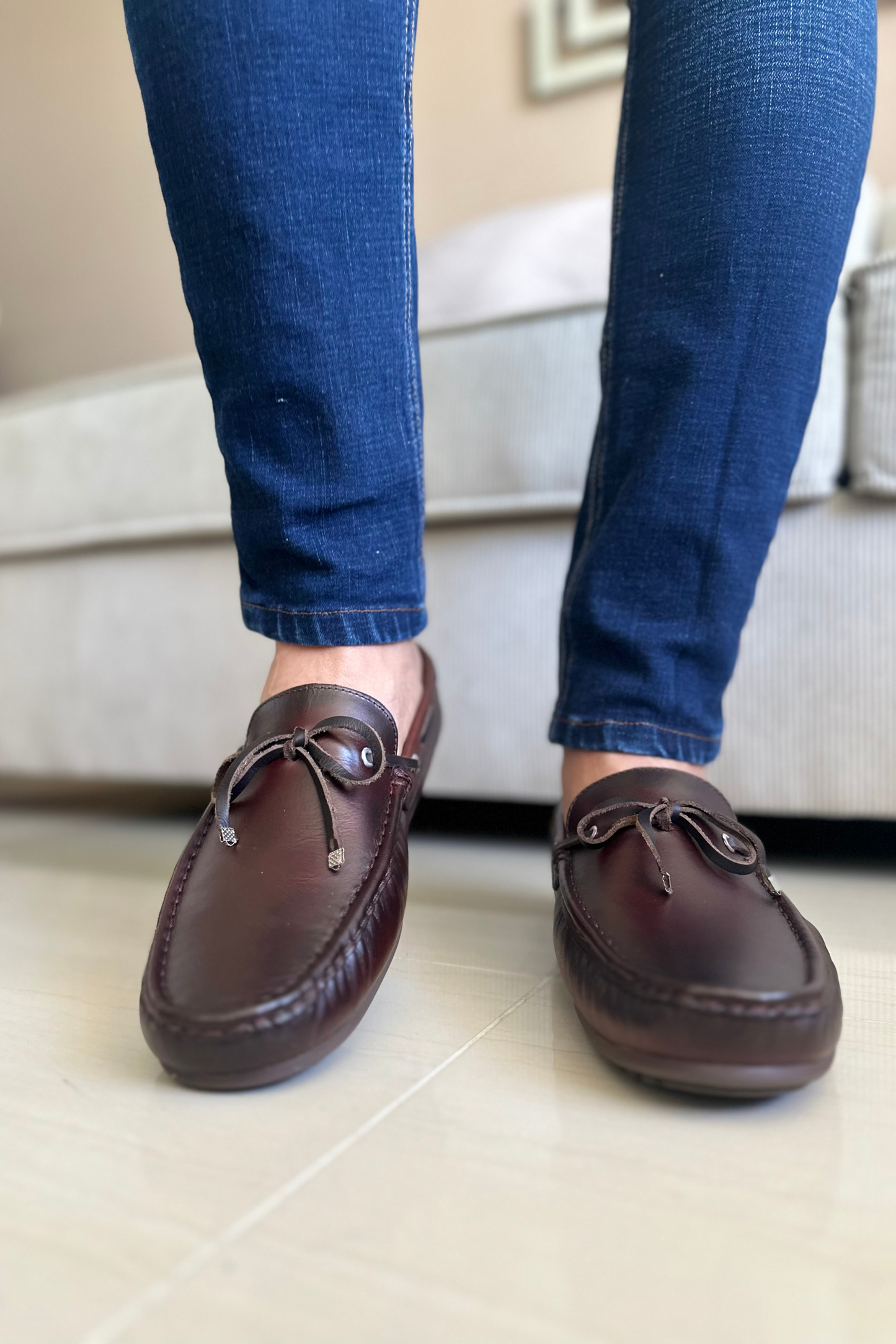 MOCASINES BROAD - PARA HOMBRE - EN CUERO - REF:SKN