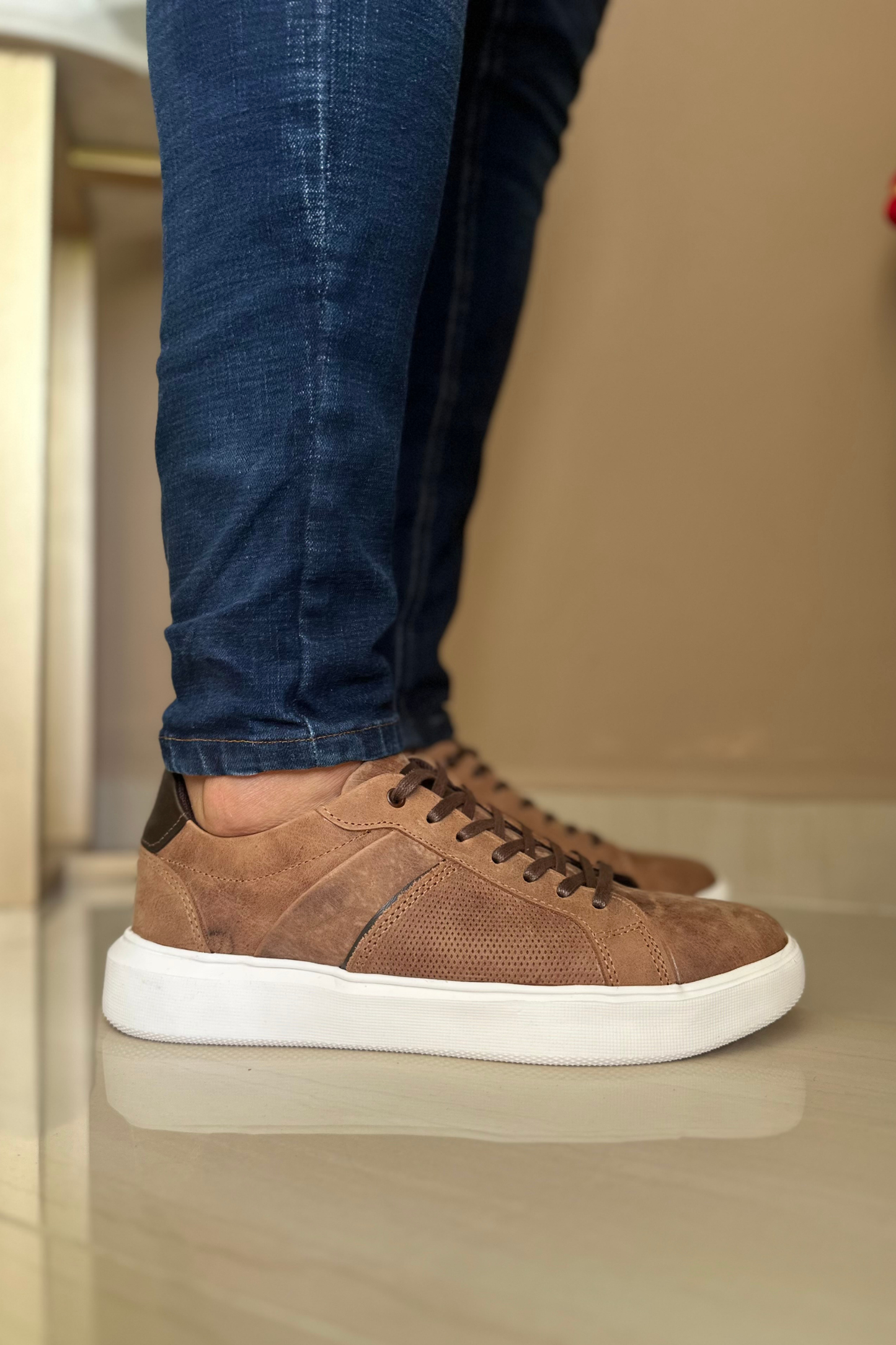 SNEAKER OLISE - EN CUERO - PARA HOMBRE - REF: 3220