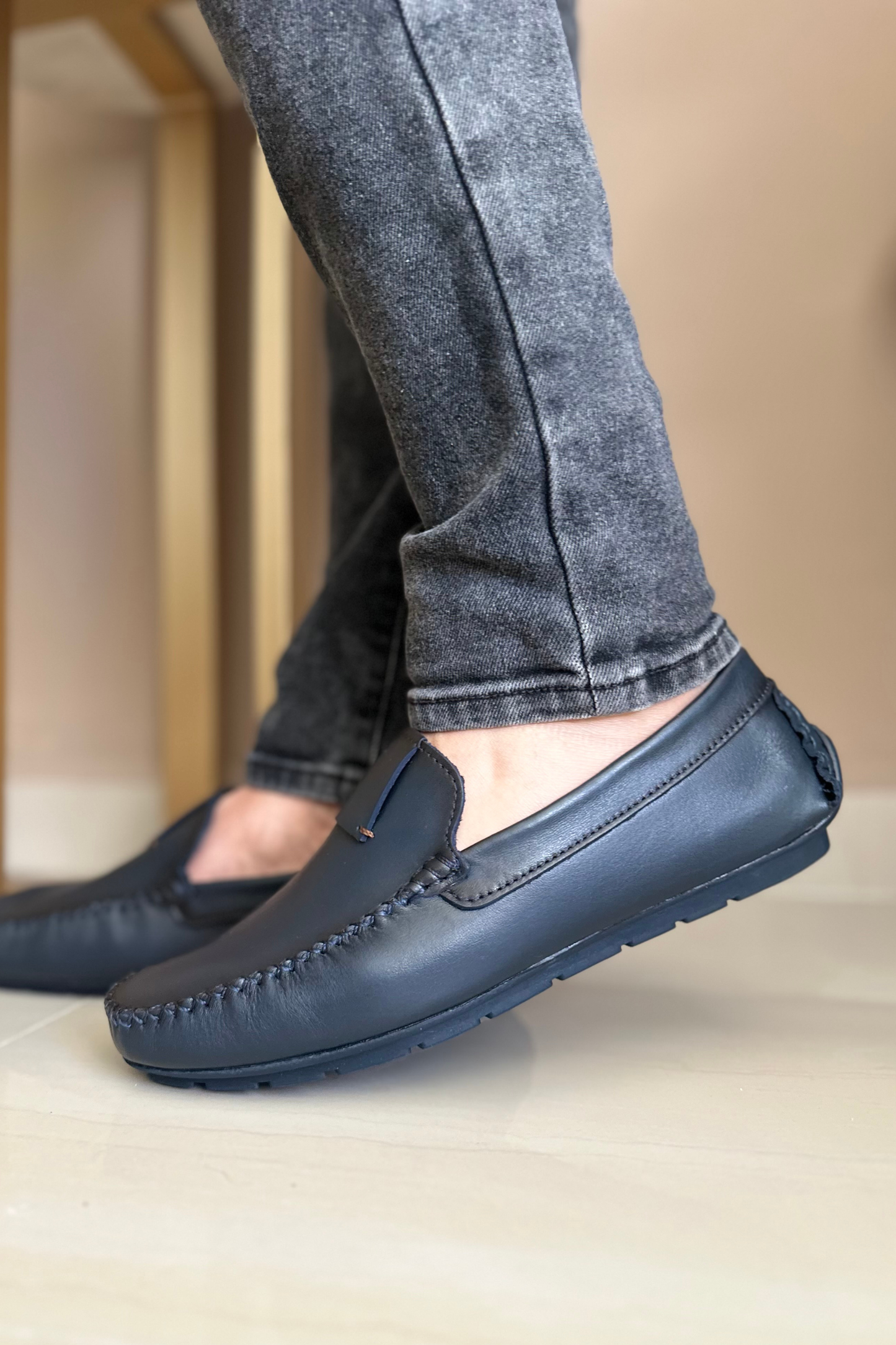 MOCASINES KRAP - EN CUERO - PARA HOMBRE - REF: 101