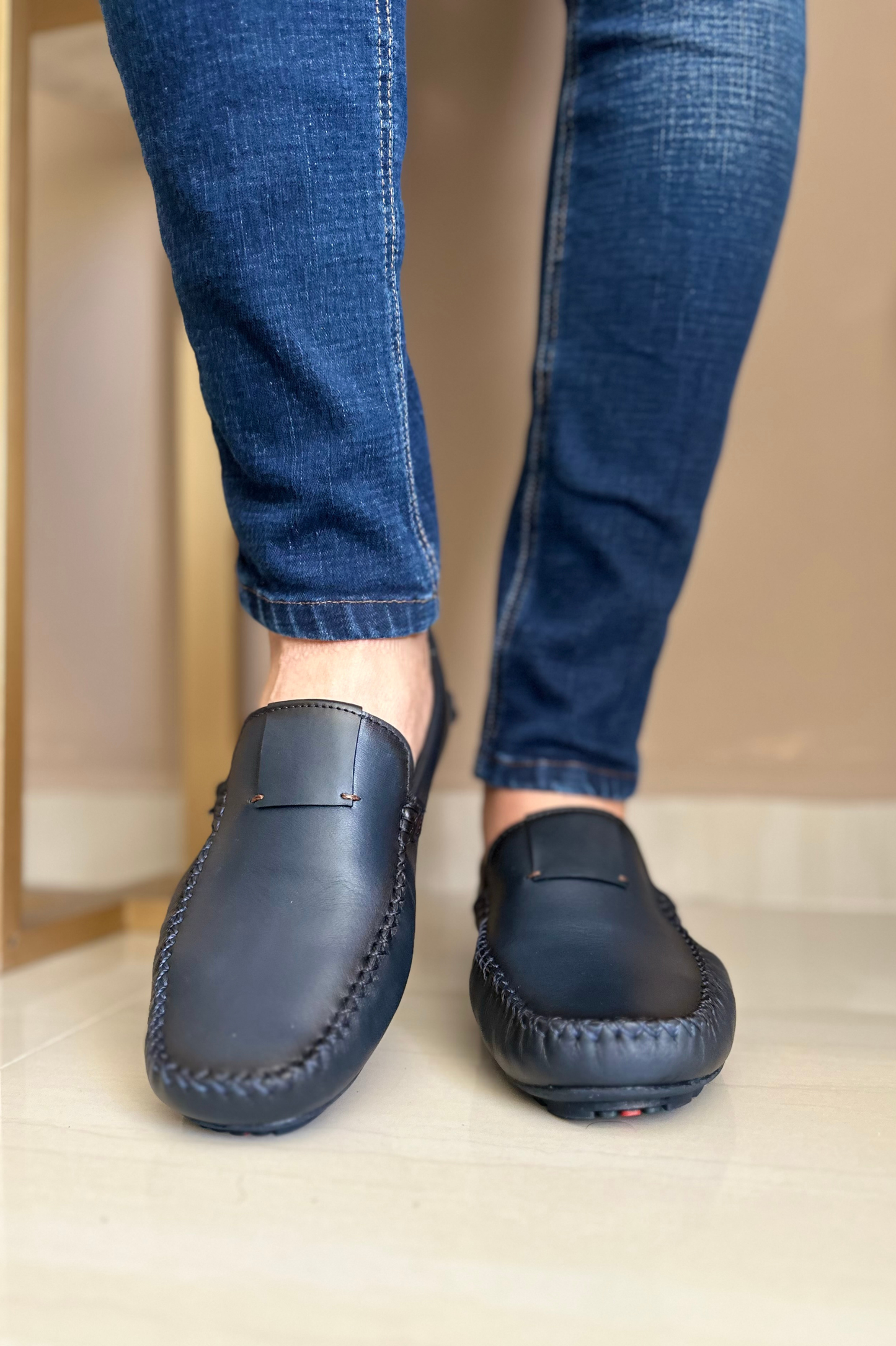 MOCASINES KRAP - EN CUERO - PARA HOMBRE - REF: 101
