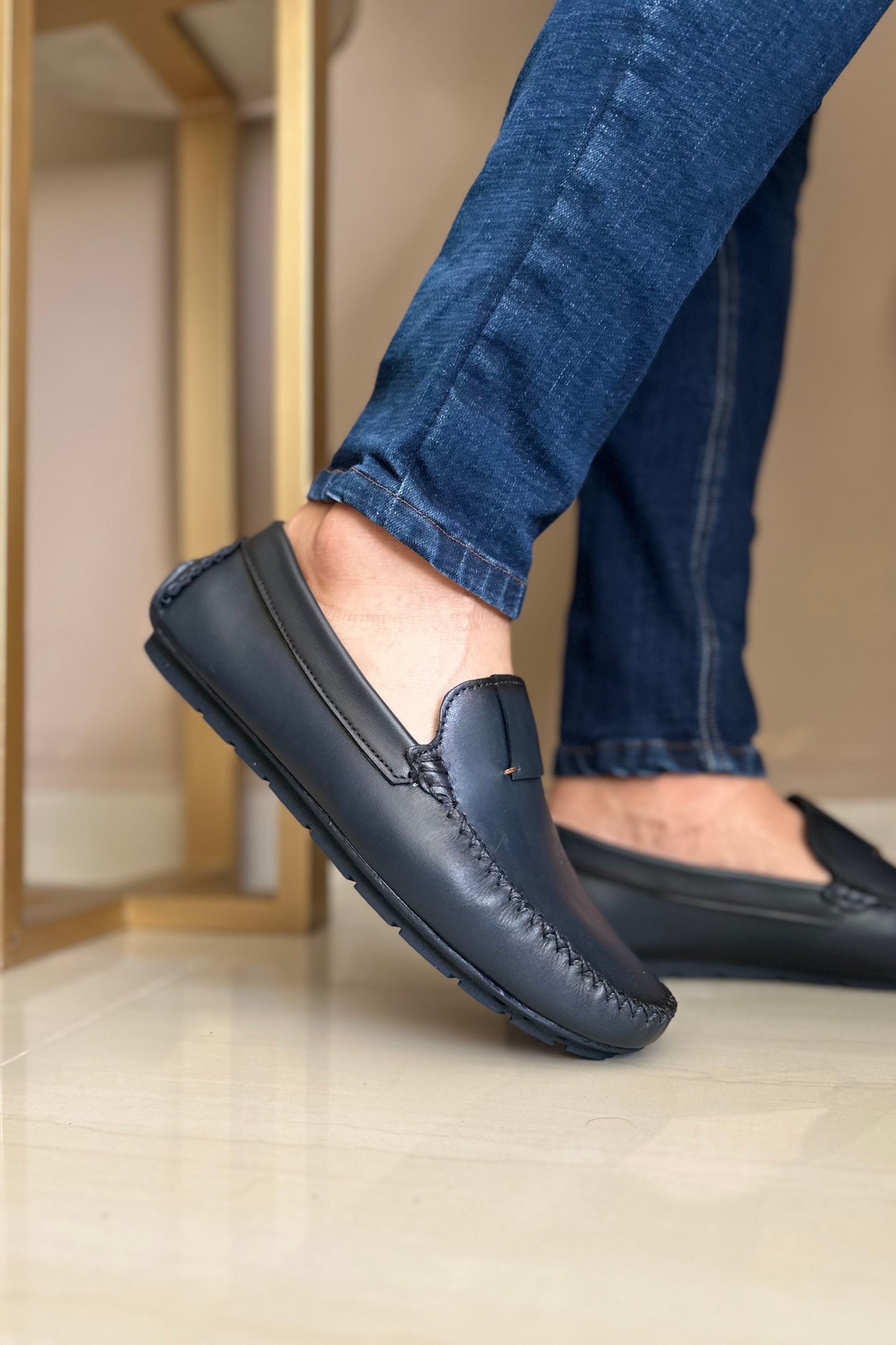 MOCASINES KRAP - EN CUERO - PARA HOMBRE - REF: 101