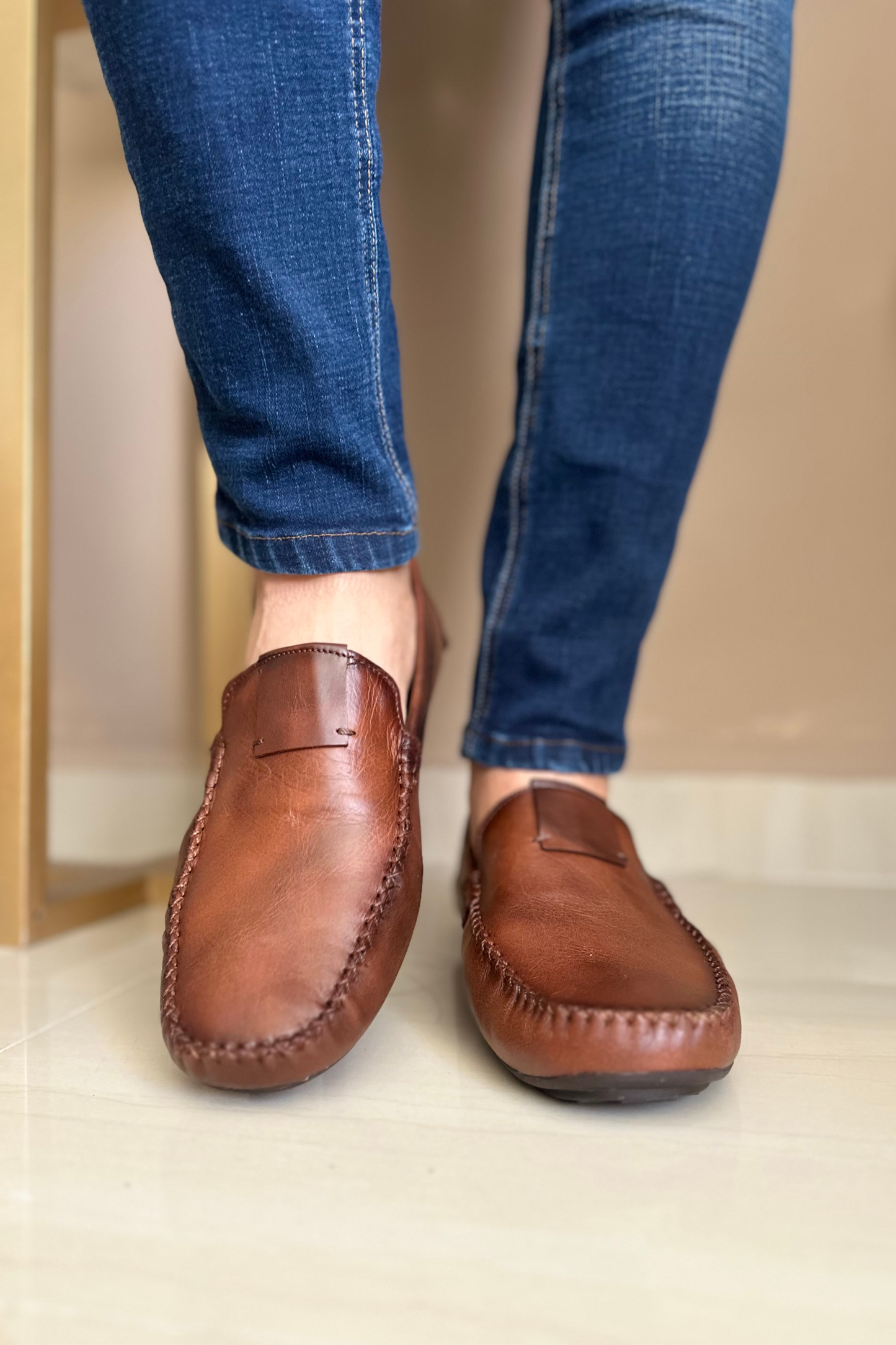 MOCASINES KRAP - EN CUERO - PARA HOMBRE - REF: 101