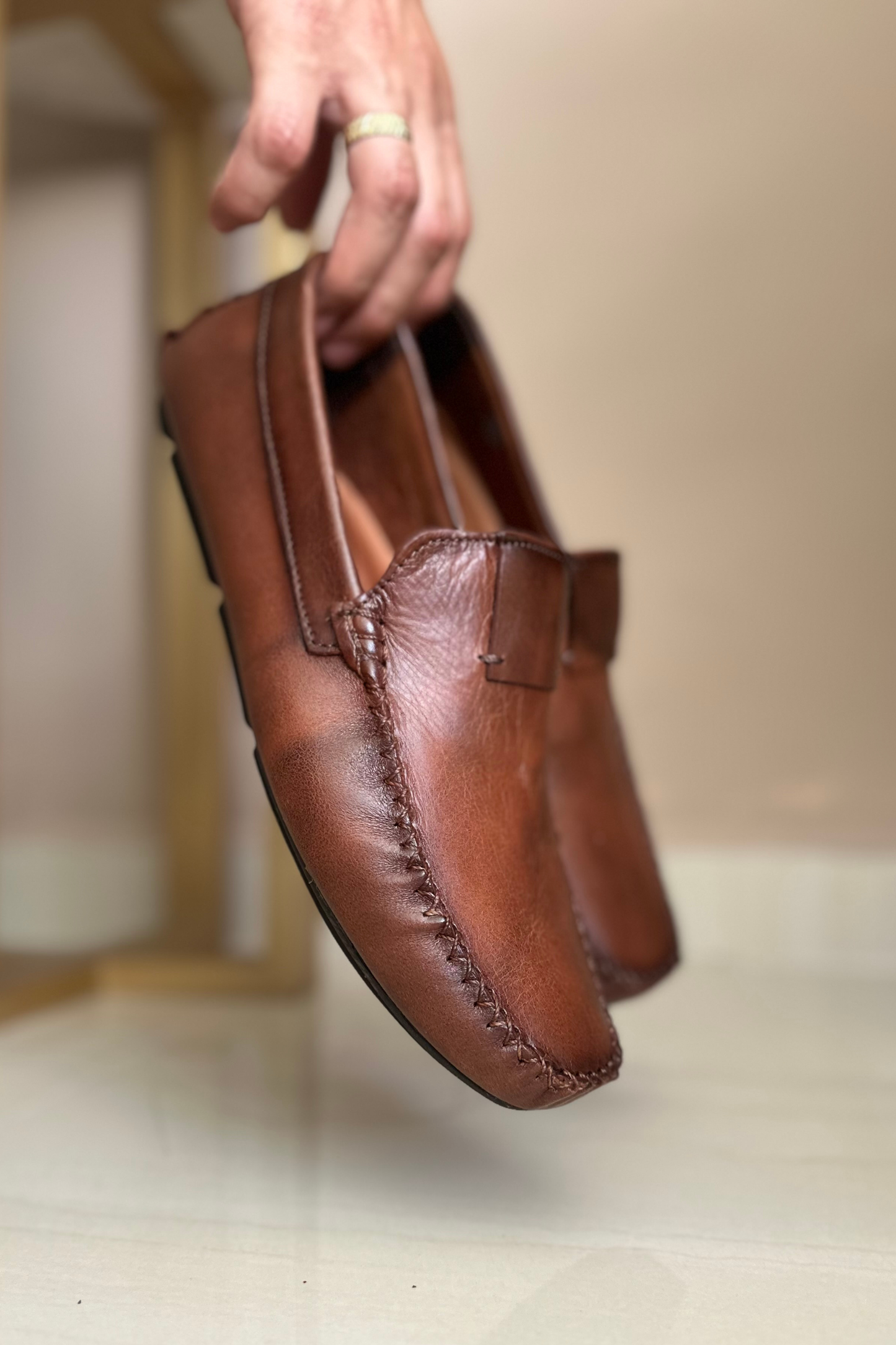 MOCASINES KRAP - EN CUERO - PARA HOMBRE - REF: 101