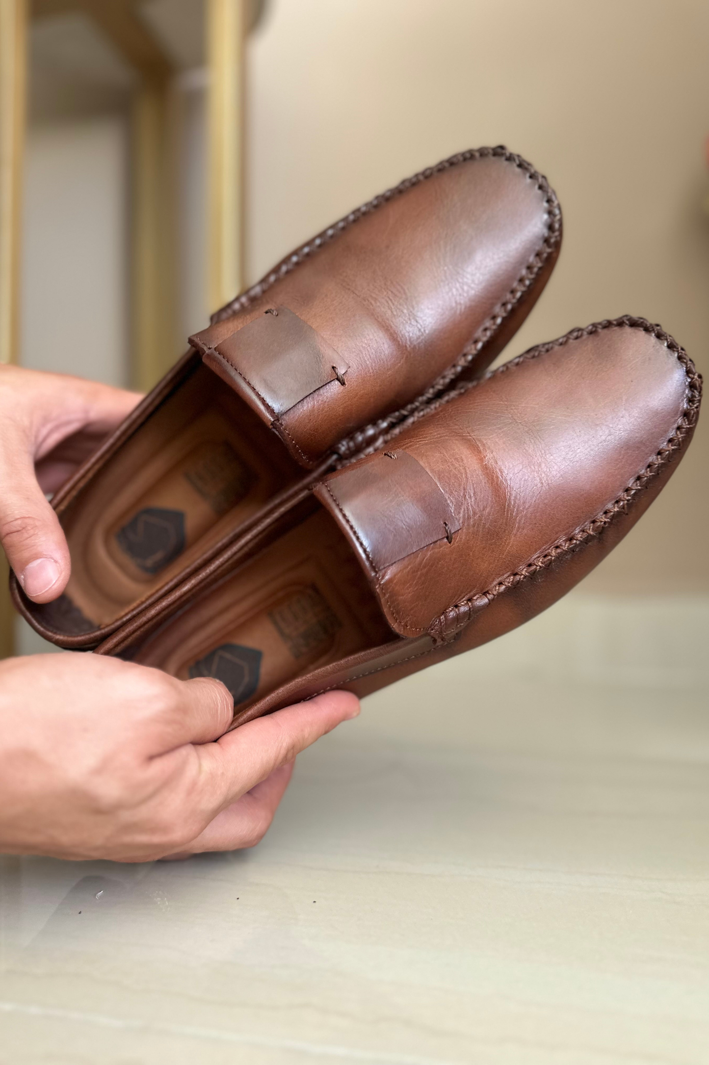 MOCASINES KRAP - EN CUERO - PARA HOMBRE - REF: 101