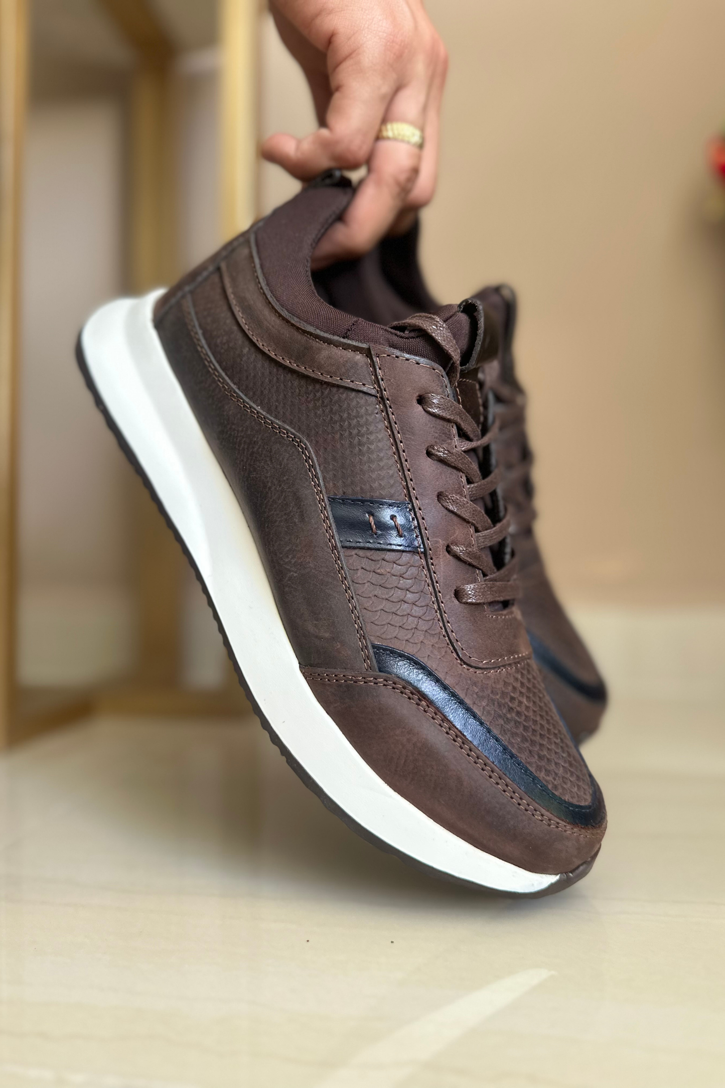 SNEAKER DINAMITE - EN CUERO - PARA HOMBRE - REF: 3217