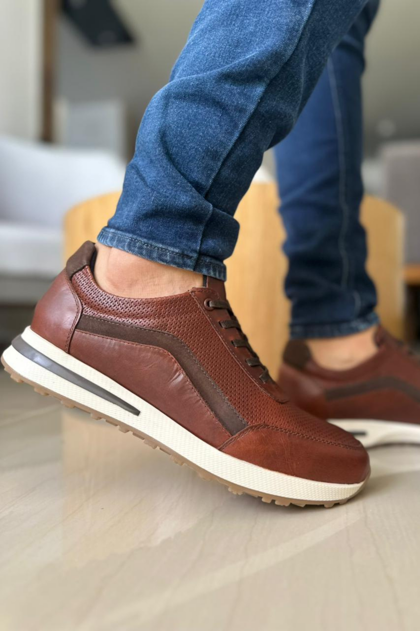 SNEAKER ZEMO- EN CUERO - PARA HOMBRE