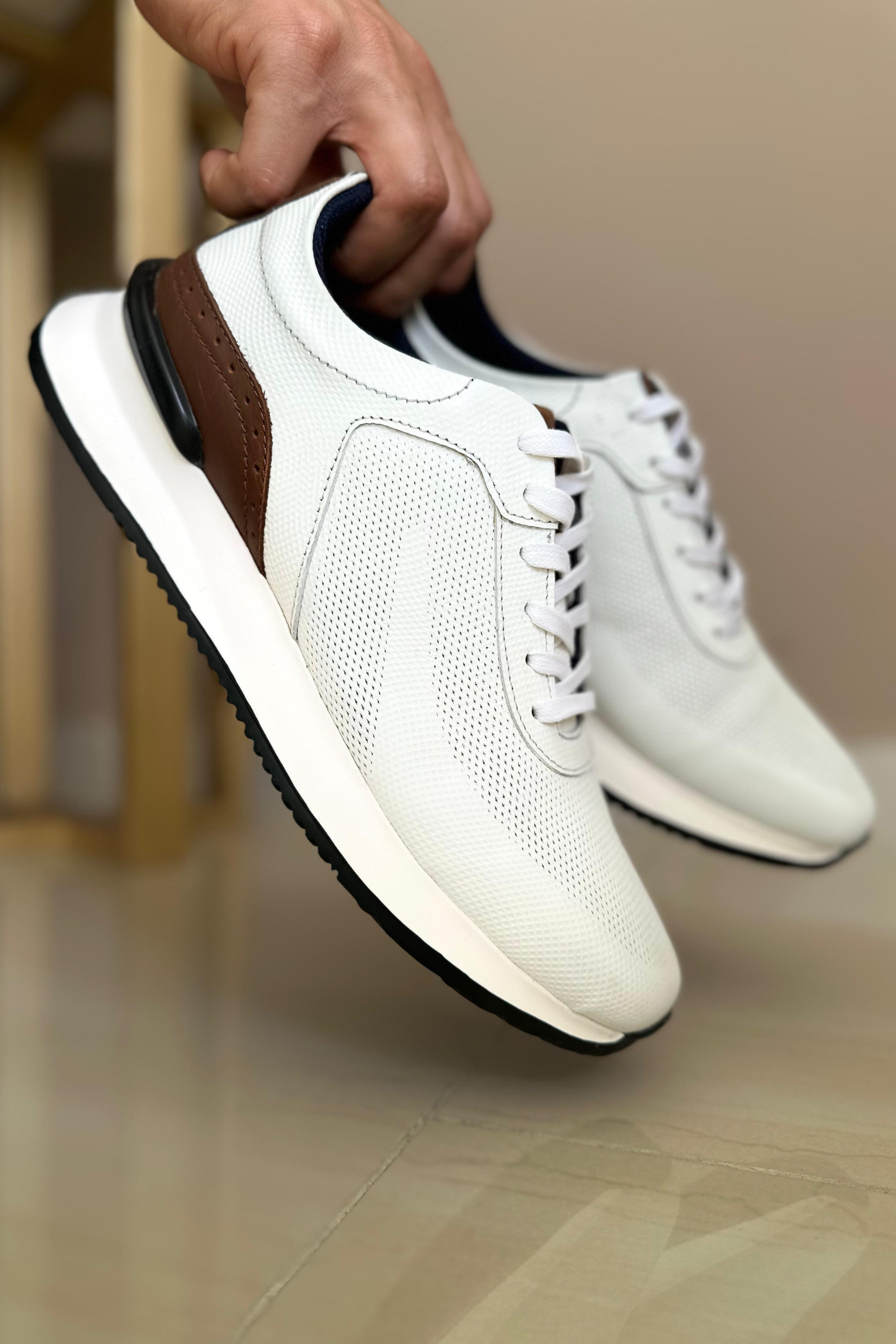 SNEAKER LYONS - EN CUERO - PARA HOMBRE - REF: 6412