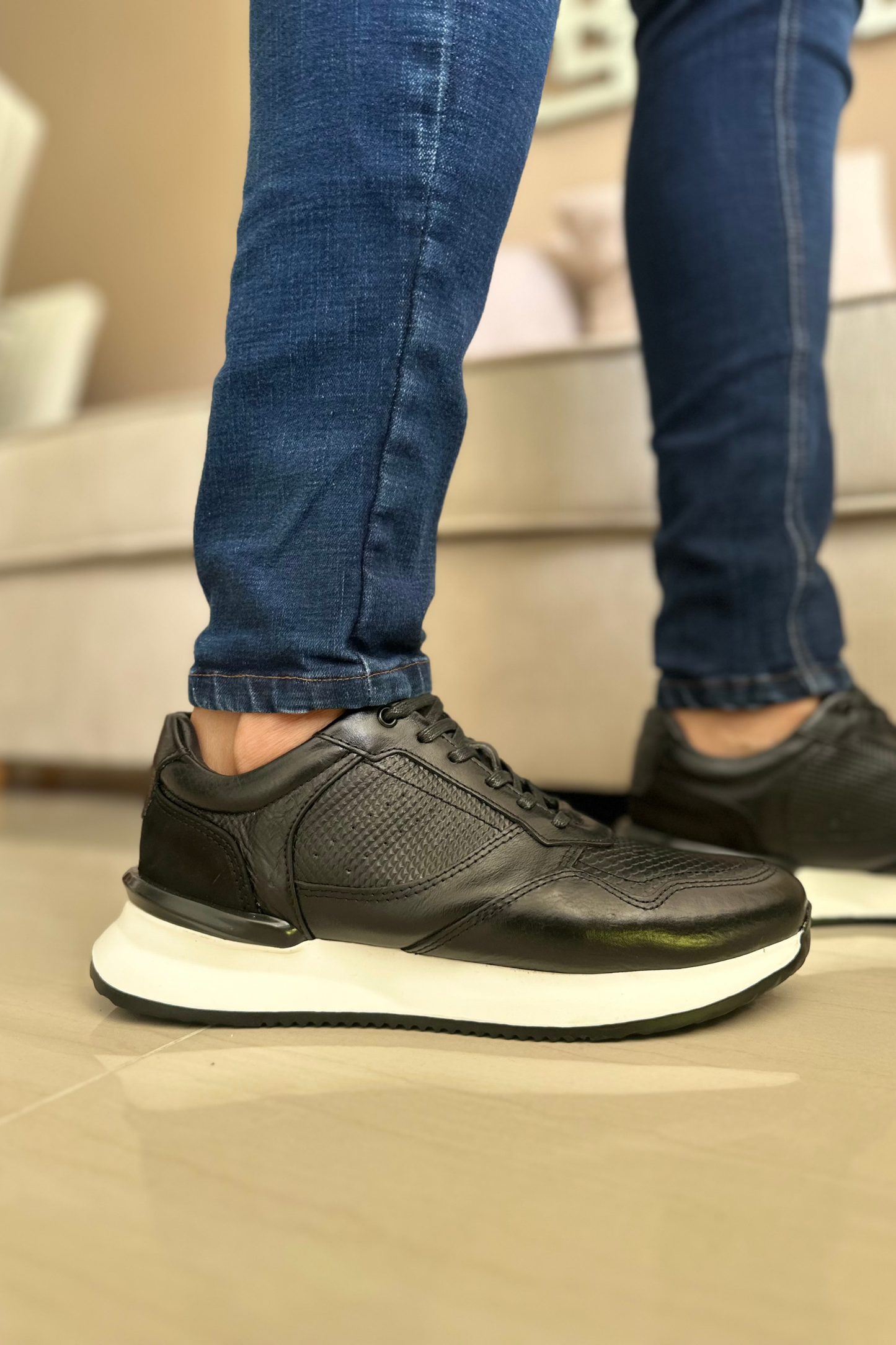 SNEAKER NIKO - EN CUERO - PARA HOMBRE - REF: ANT D12