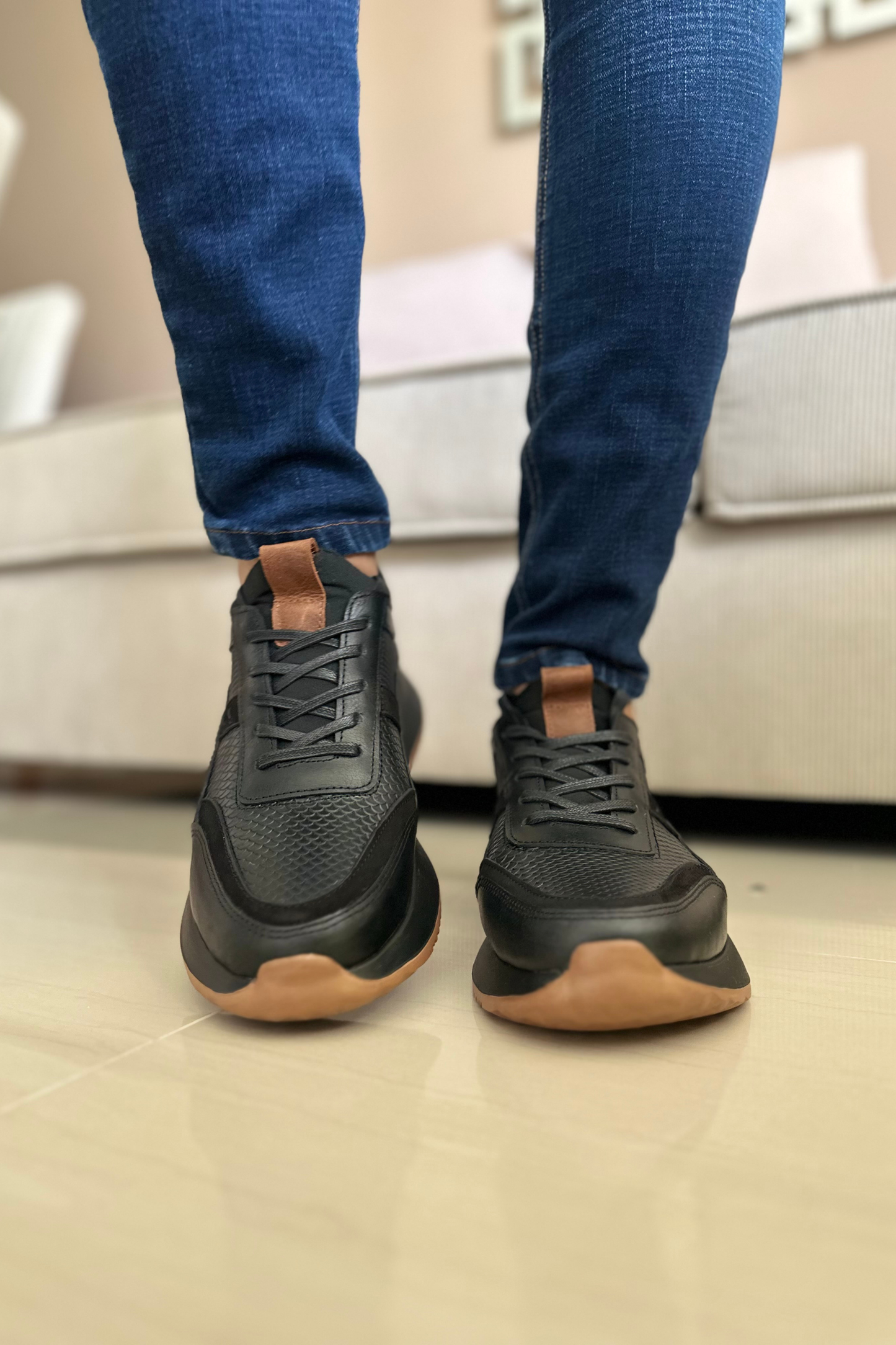 SNEAKER DINAMITE - EN CUERO - PARA HOMBRE - REF: 3217