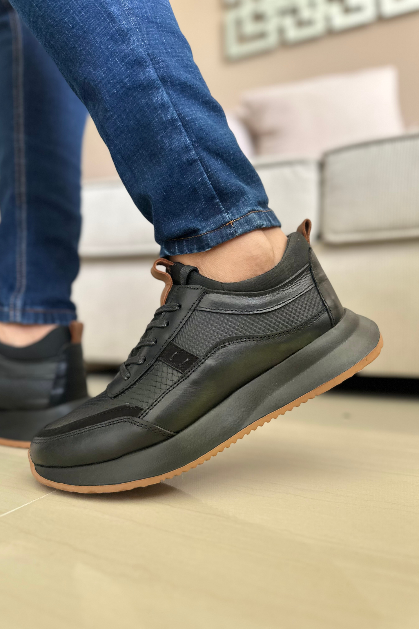 SNEAKER DINAMITE - EN CUERO - PARA HOMBRE - REF: 3217