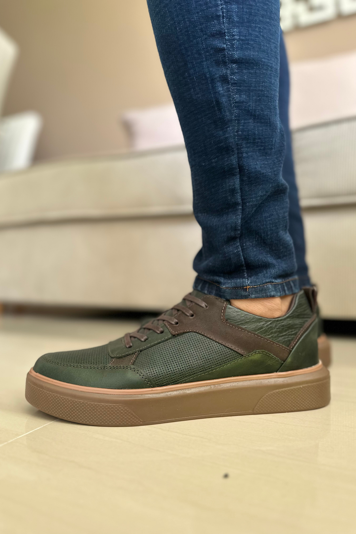 SNEAKER CLOVE - EN CUERO - PARA HOMBRE - REF: 3218