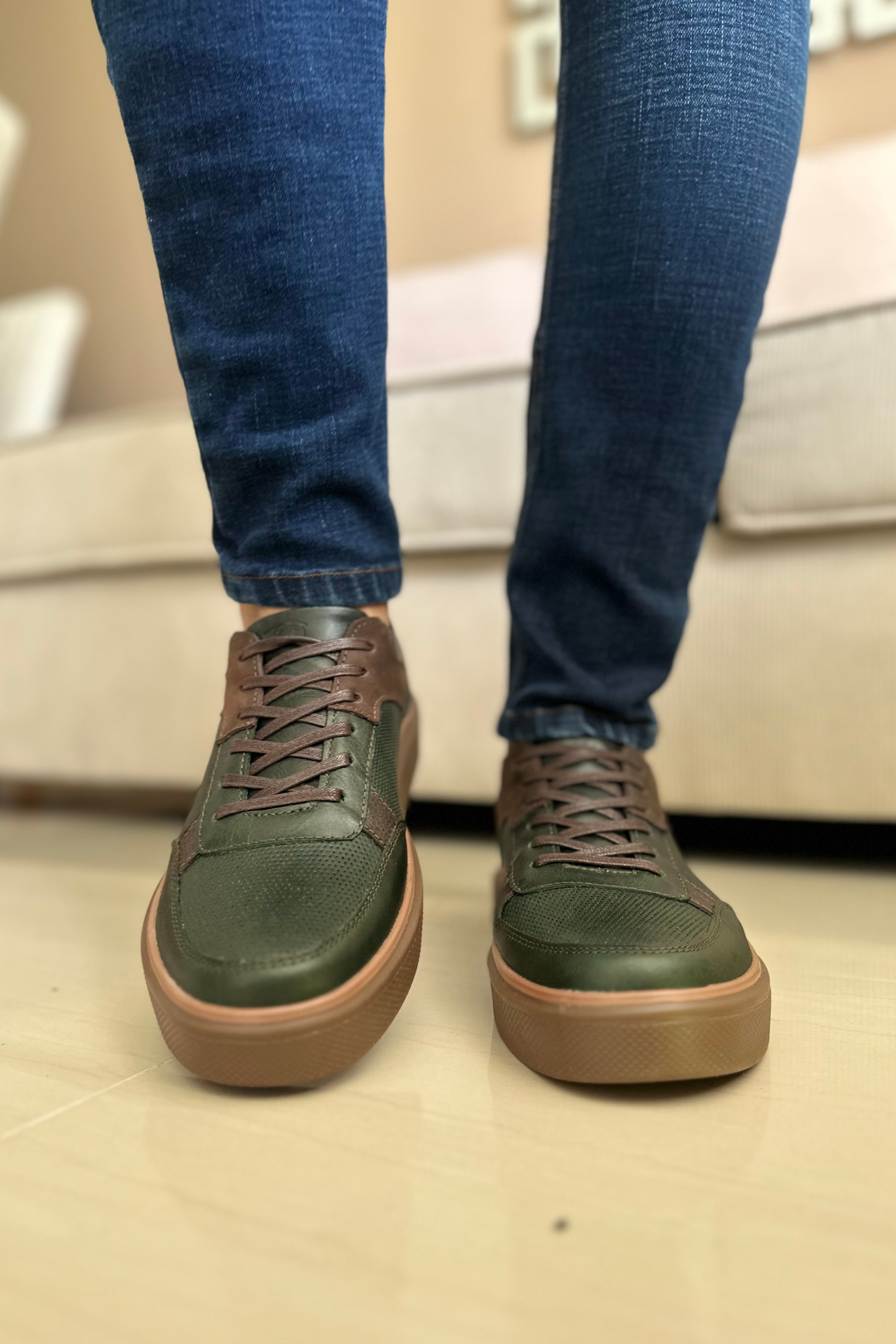 SNEAKER CLOVE - EN CUERO - PARA HOMBRE - REF: 3218