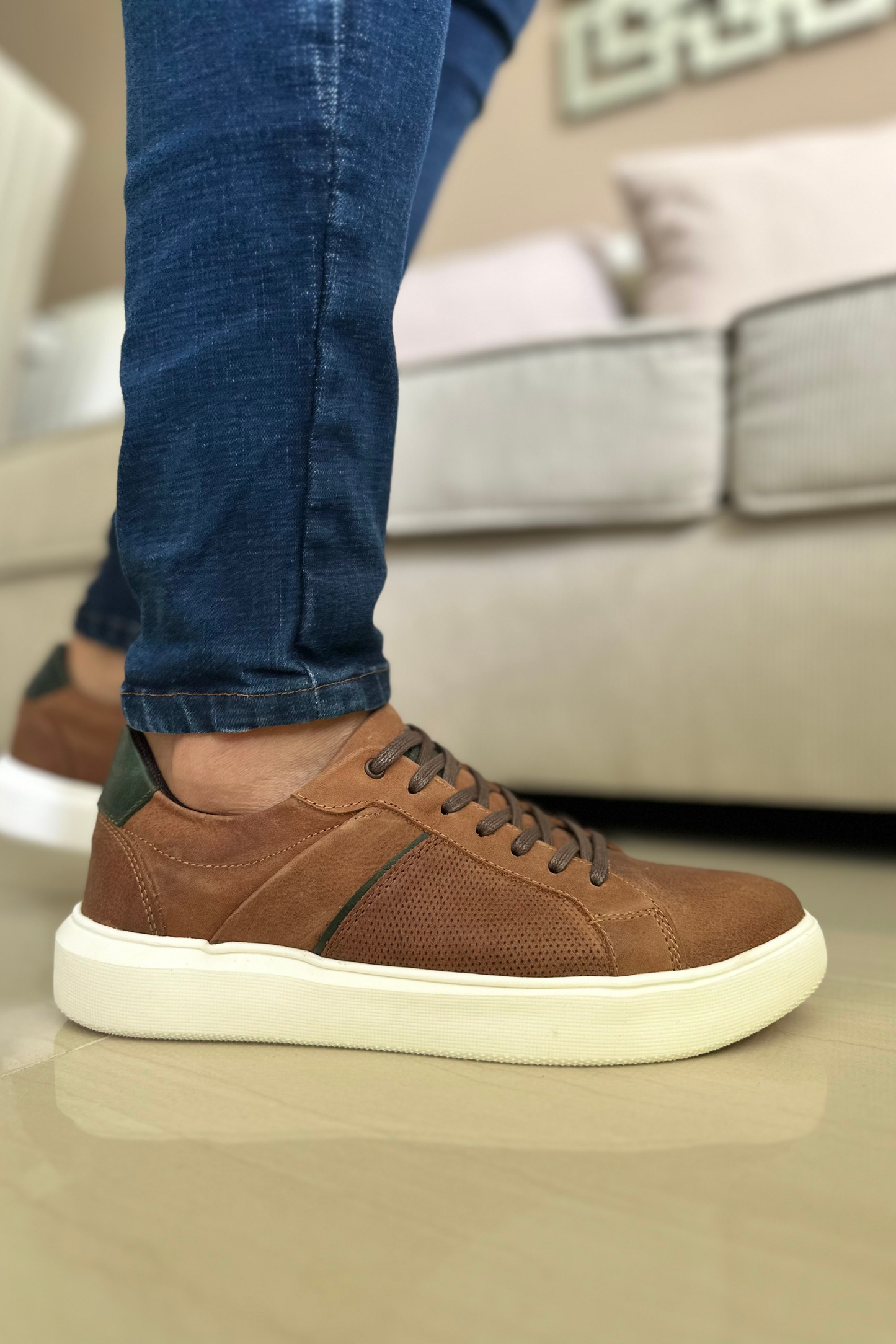 SNEAKER OLISE - EN CUERO - PARA HOMBRE - REF: 3220