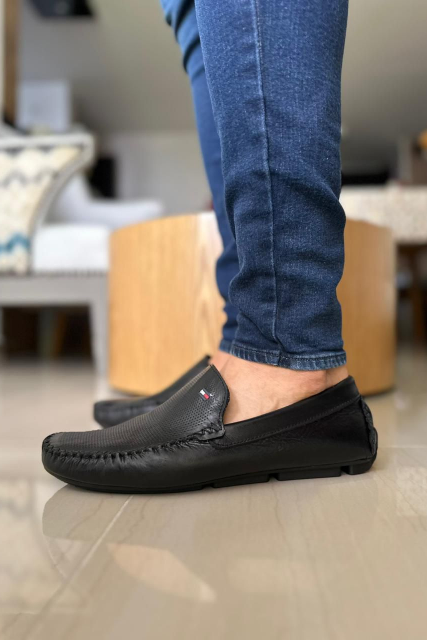 MOCASINES BRUX - PARA HOMBRE- EN CUERO - REF: 1000