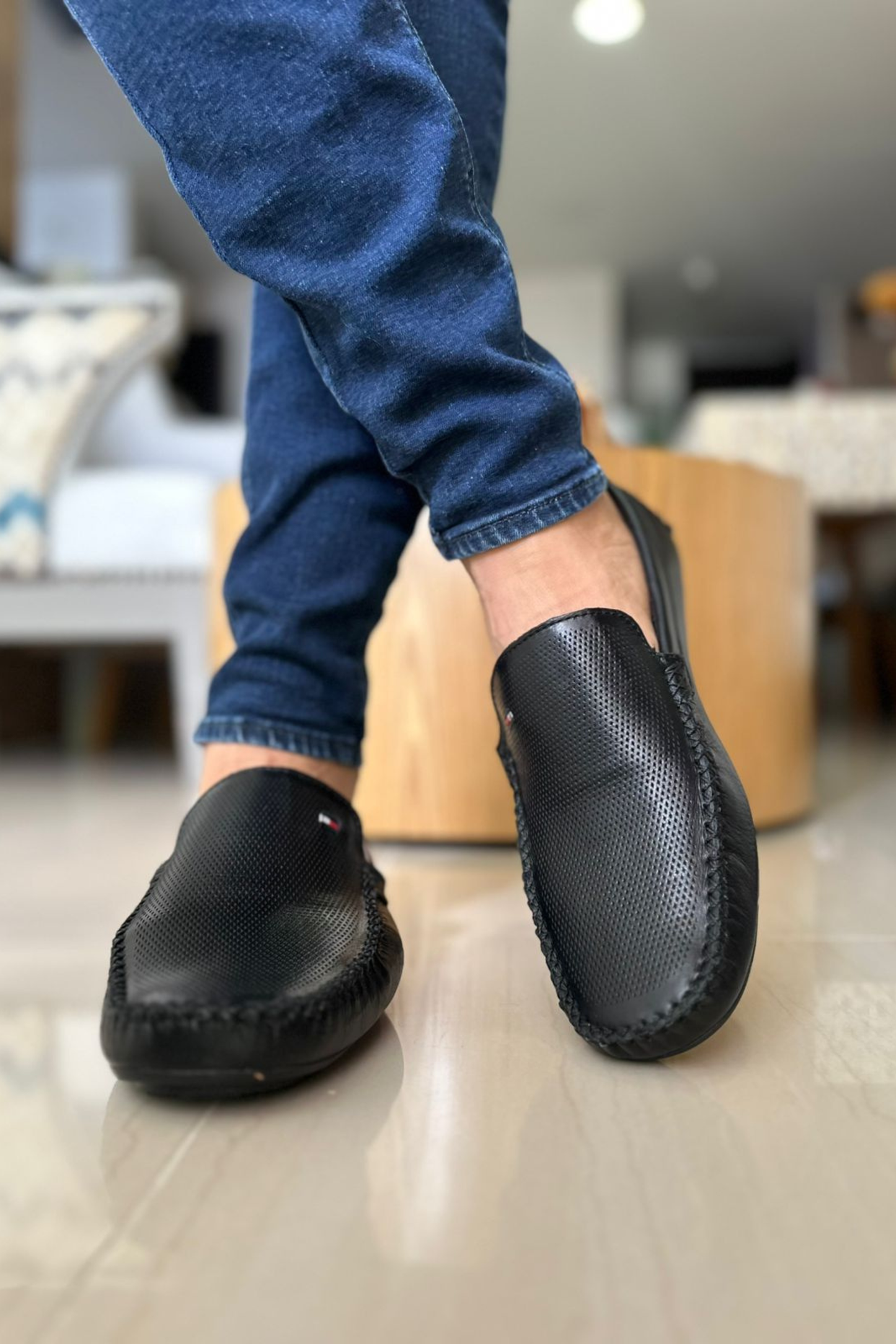 MOCASINES BRUX - PARA HOMBRE- EN CUERO - REF: 1000
