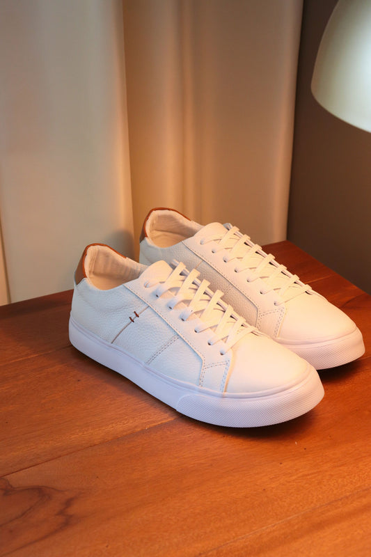 SNEAKERS ELBRUS-CUERO BLANCO X MIEL