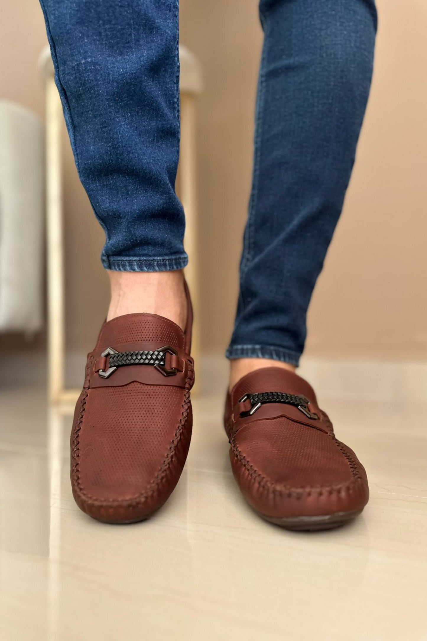 MOCASINES EKKO - EN CUERO - PARA HOMBRE