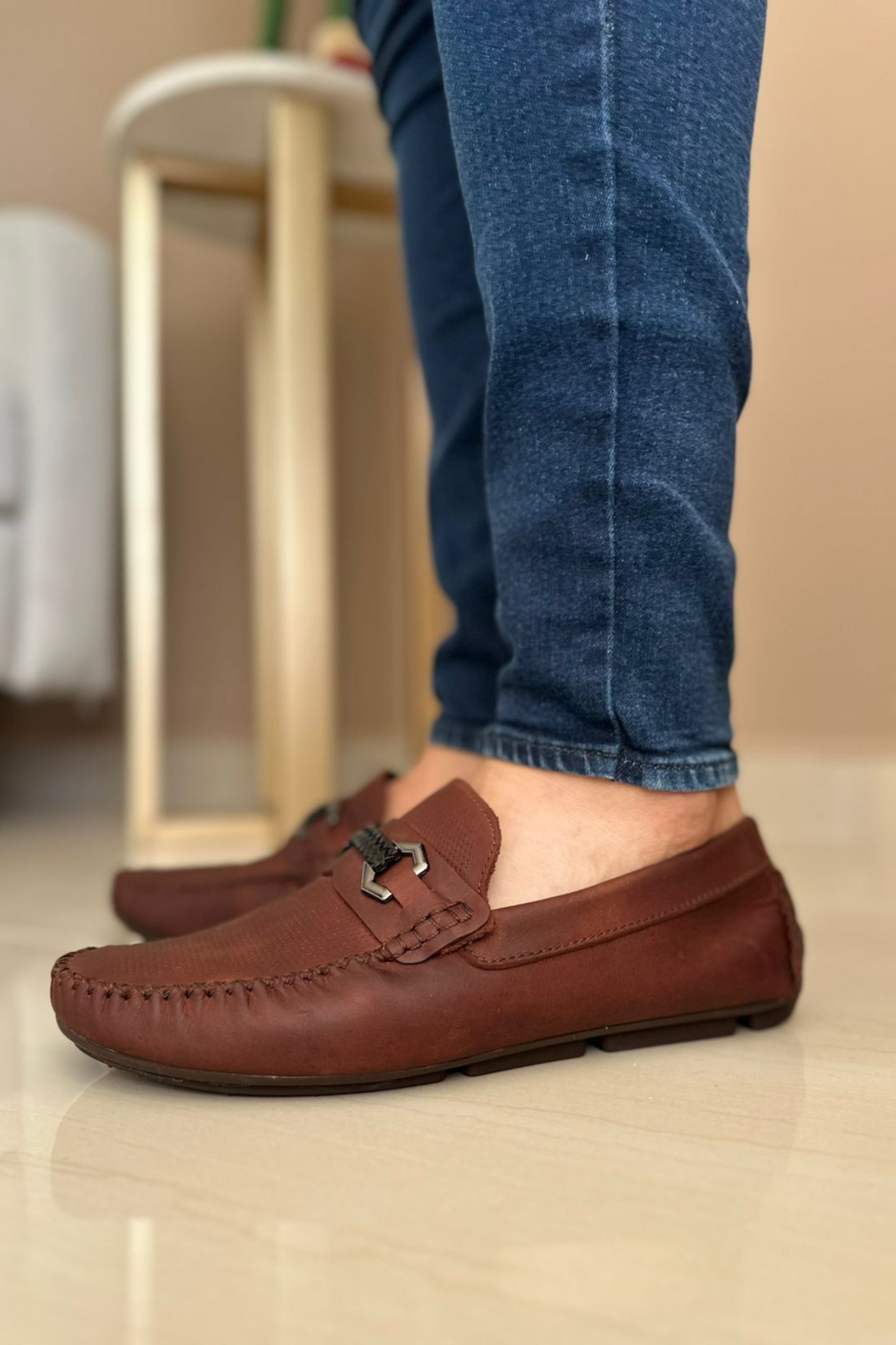 MOCASINES EKKO - EN CUERO - PARA HOMBRE