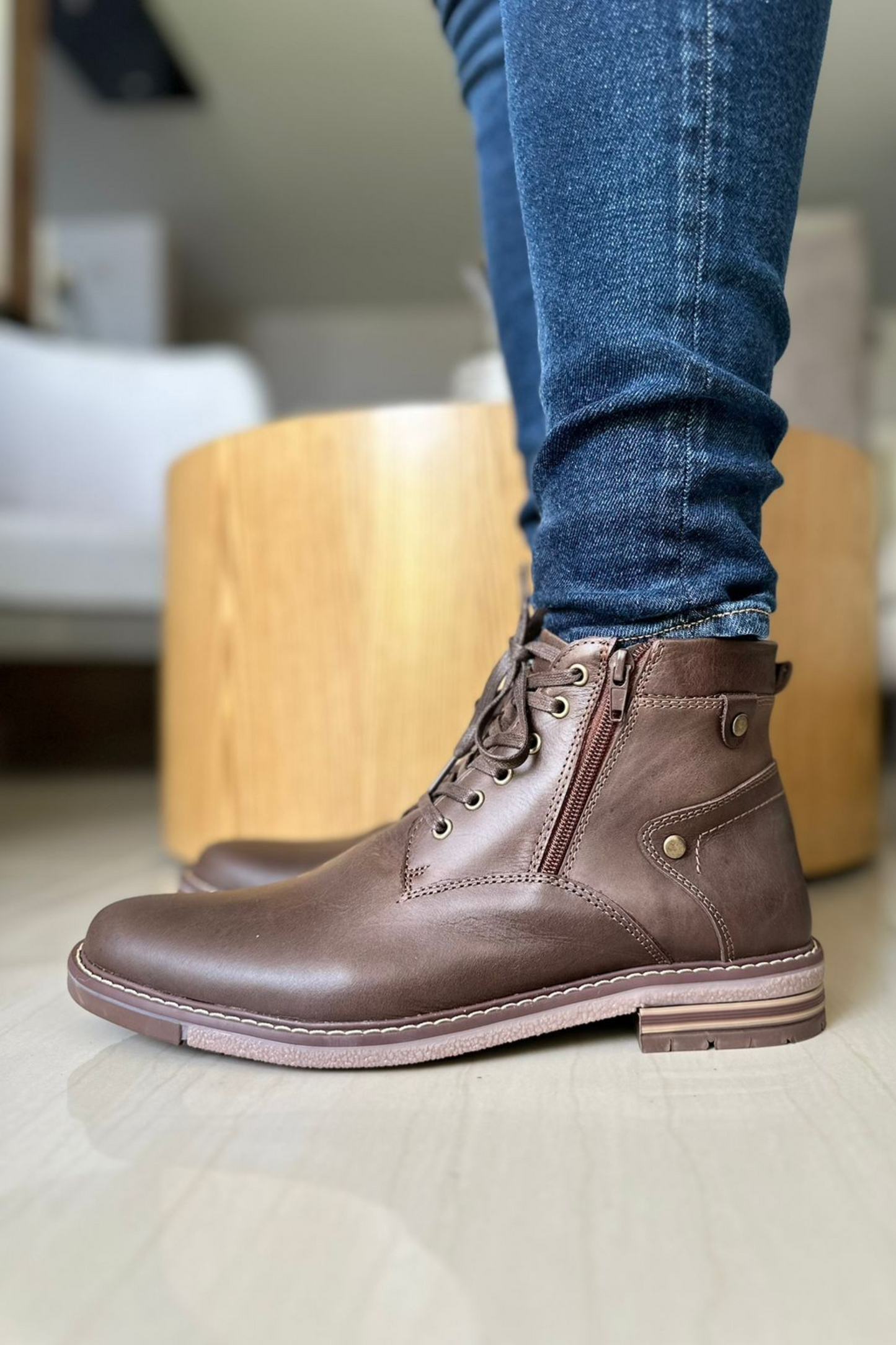 BOTAS WALLS - EN CUERO - PARA HOMBRE