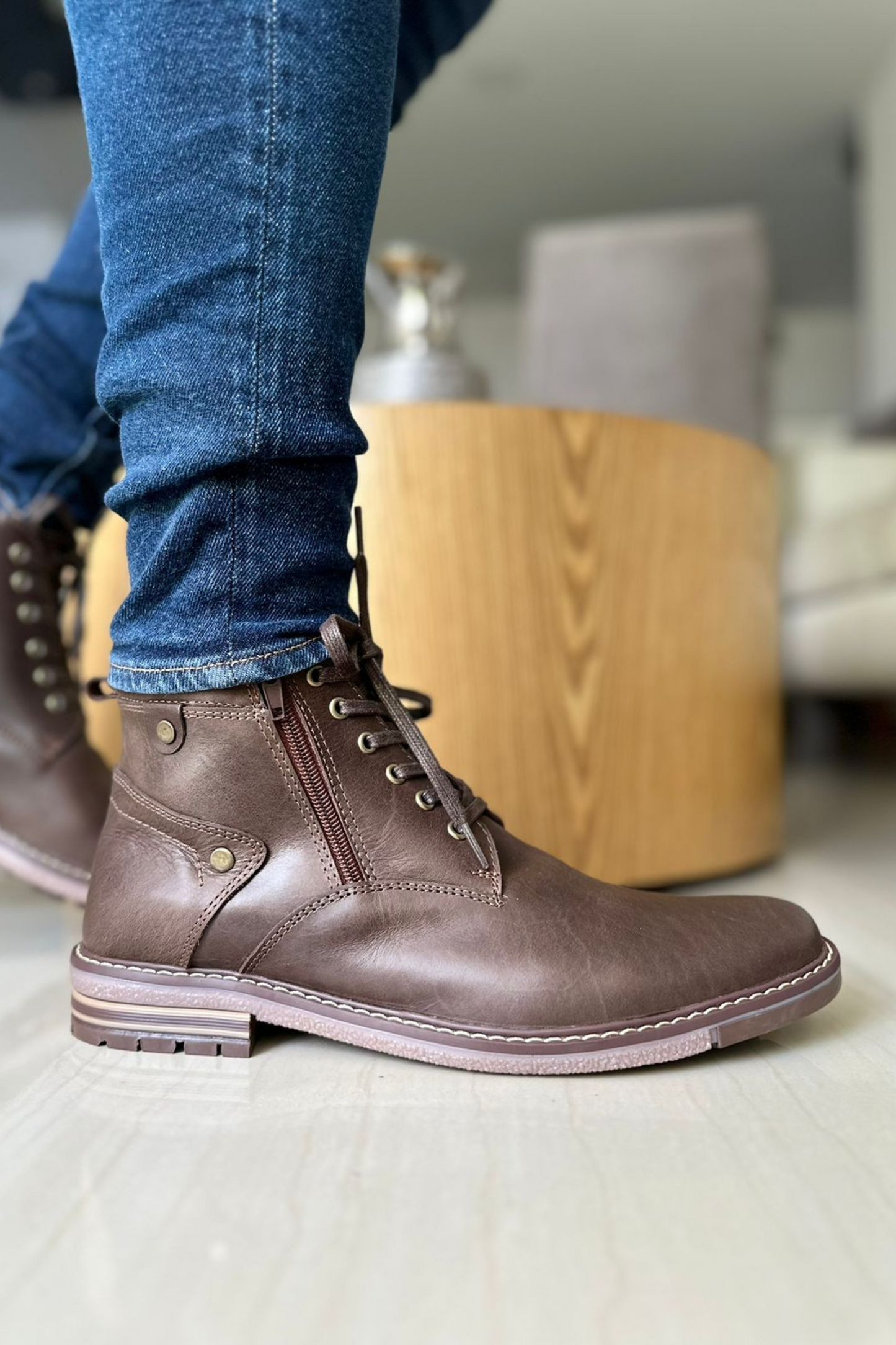 BOTAS WALLS - EN CUERO - PARA HOMBRE