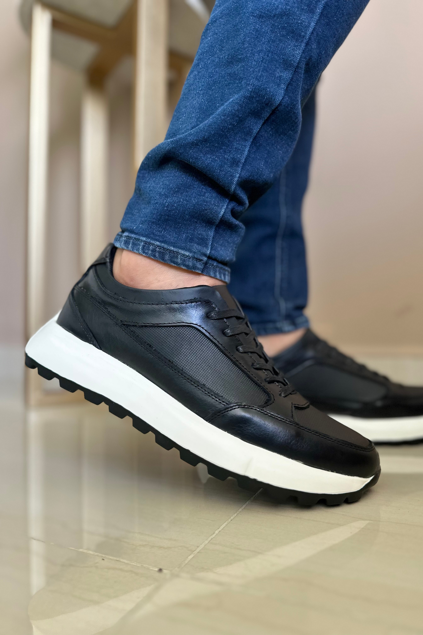 SNEAKER PERL - EN CUERO - PARA HOMBRE - REF: SPN 3090