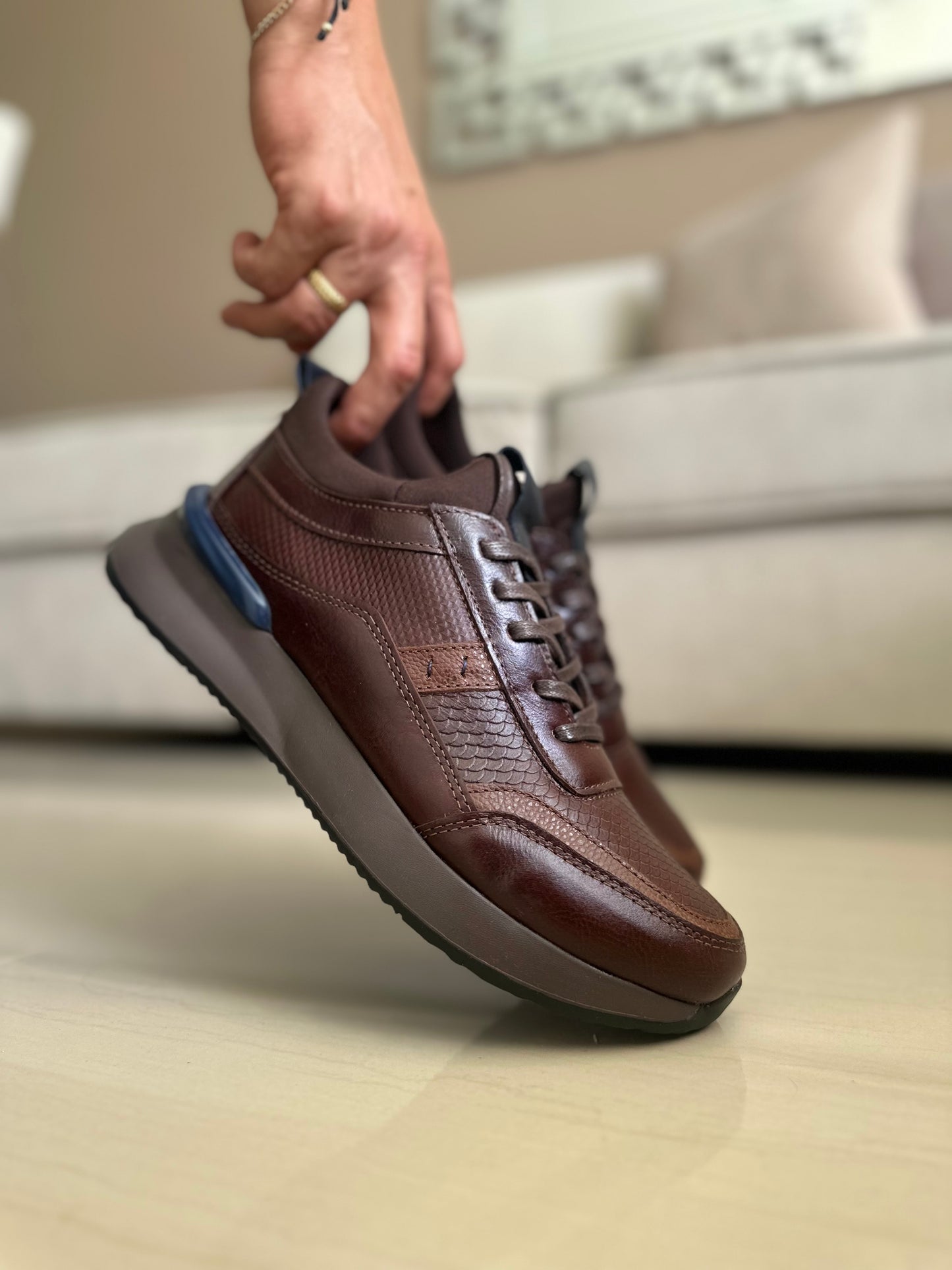 SNEAKER DINAMITE - EN CUERO - PARA HOMBRE - REF: 3217